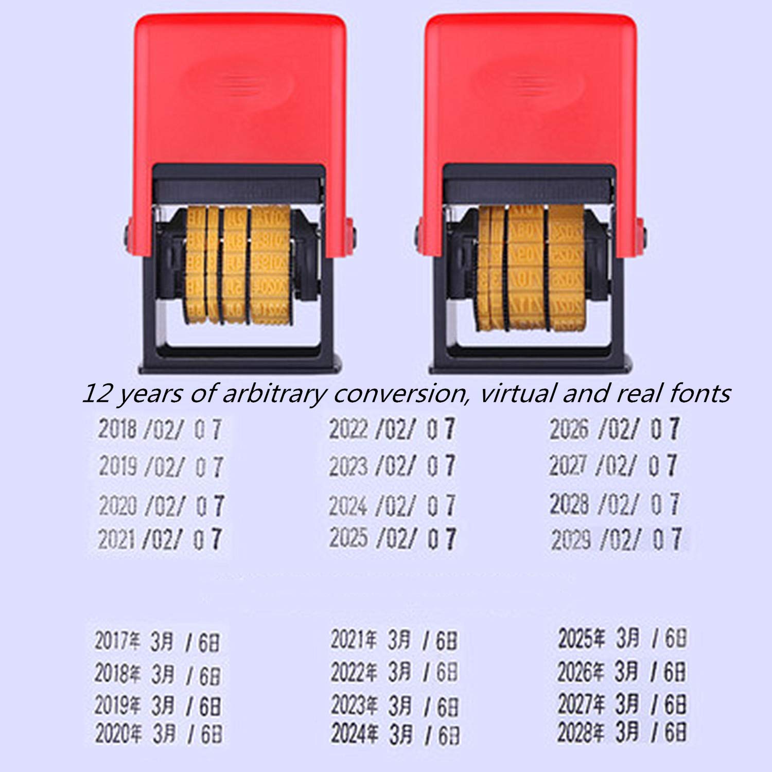 Handheld Expiration Date Printer - Manual Lot Coding Machine for Production Date, Batch Number on Metal, Wood, Bottles (Real Font) - Ideal for Food Packaging, Cosmetics, Pharmaceuticals & Industrial Labeling