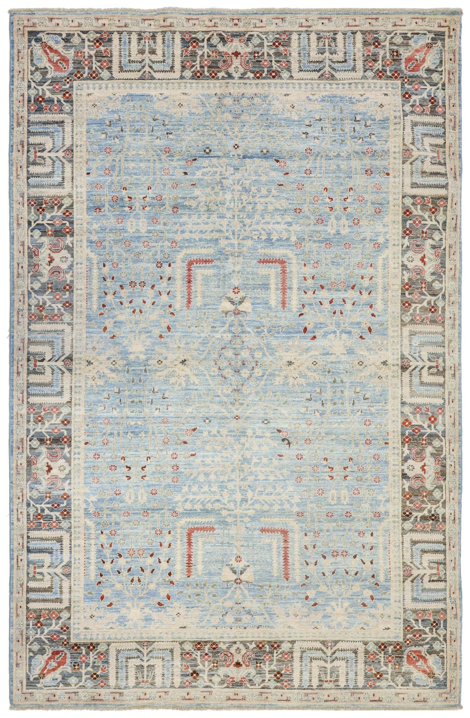 Bakshaish Willow Handwoven Tribal Rug J73784 - Authentic Persian Tribal Design for Boho Home Decor, Living Room, Bedroom & Office