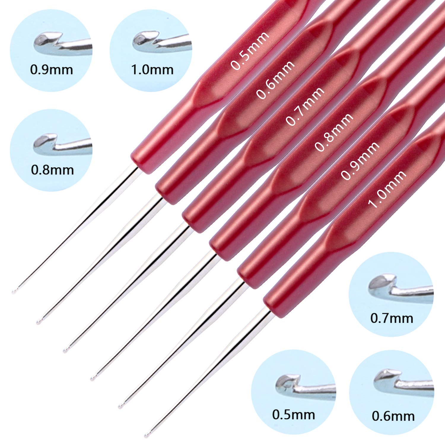 Crochet Hook Hair Tool for Dreadlocks - Professional Needle Hooks Dreadlock Kit for Braiding, Maintenance & Styling - Perfect for Natural Hair, Locs & Extensions (Great for Salon & Home Use)