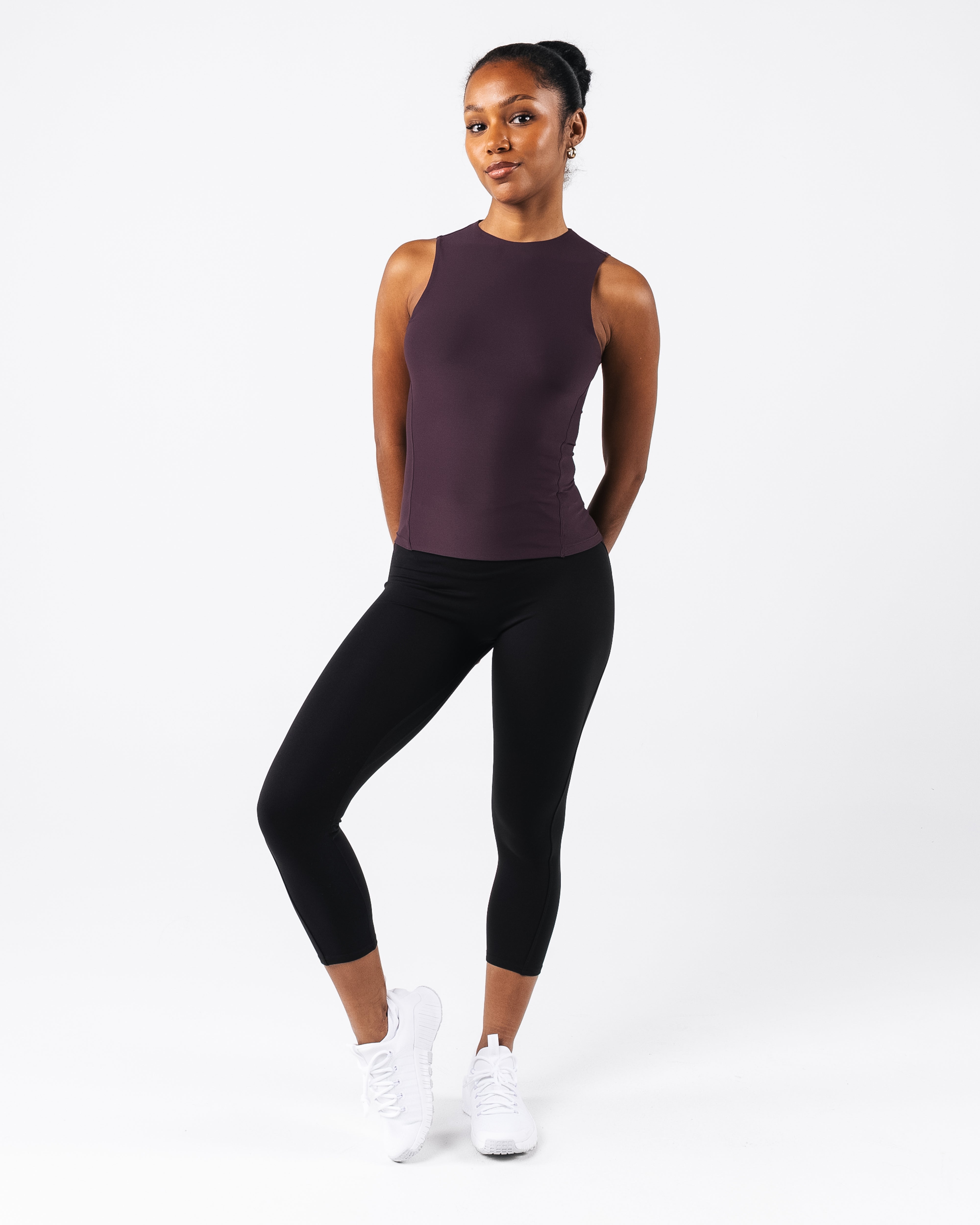 Basics Tank Top for Women - Black Garnet Color | Soft & Comfortable Stretch Fabric | Perfect for Casual Wear, Layering & Summer Outfits