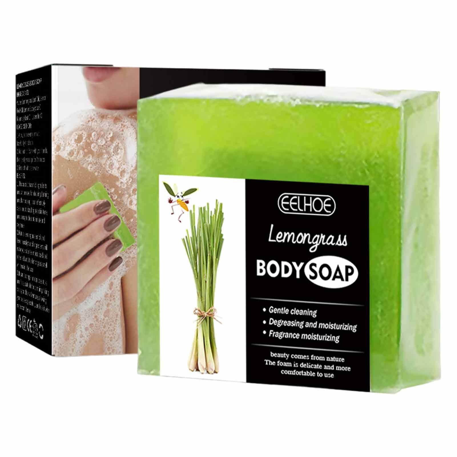 Organic Lemongrass Bar Soap with Essential Oils - Natural Cleansing Soap for Dry, Sensitive & Normal Skin Types | Handmade Vegan Soap Bars for Face & Body | Perfect for Daily Use, Travel & Eco-Friendly Gifting