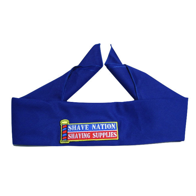 Premium Blue Bandana for Men & Women - Soft & Breathable Cotton Headwear for Shaving, Barbering, Outdoor & Sports Activities