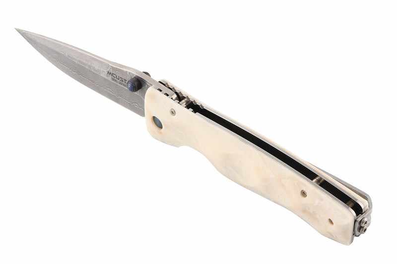 Mcusta MC 0126G Elite SPG2 San Mai Blade Folding Knife with Corian Handle - 4.5 Inch Premium Pocket Knife for Outdoor, Camping, EDC & Survival Gear