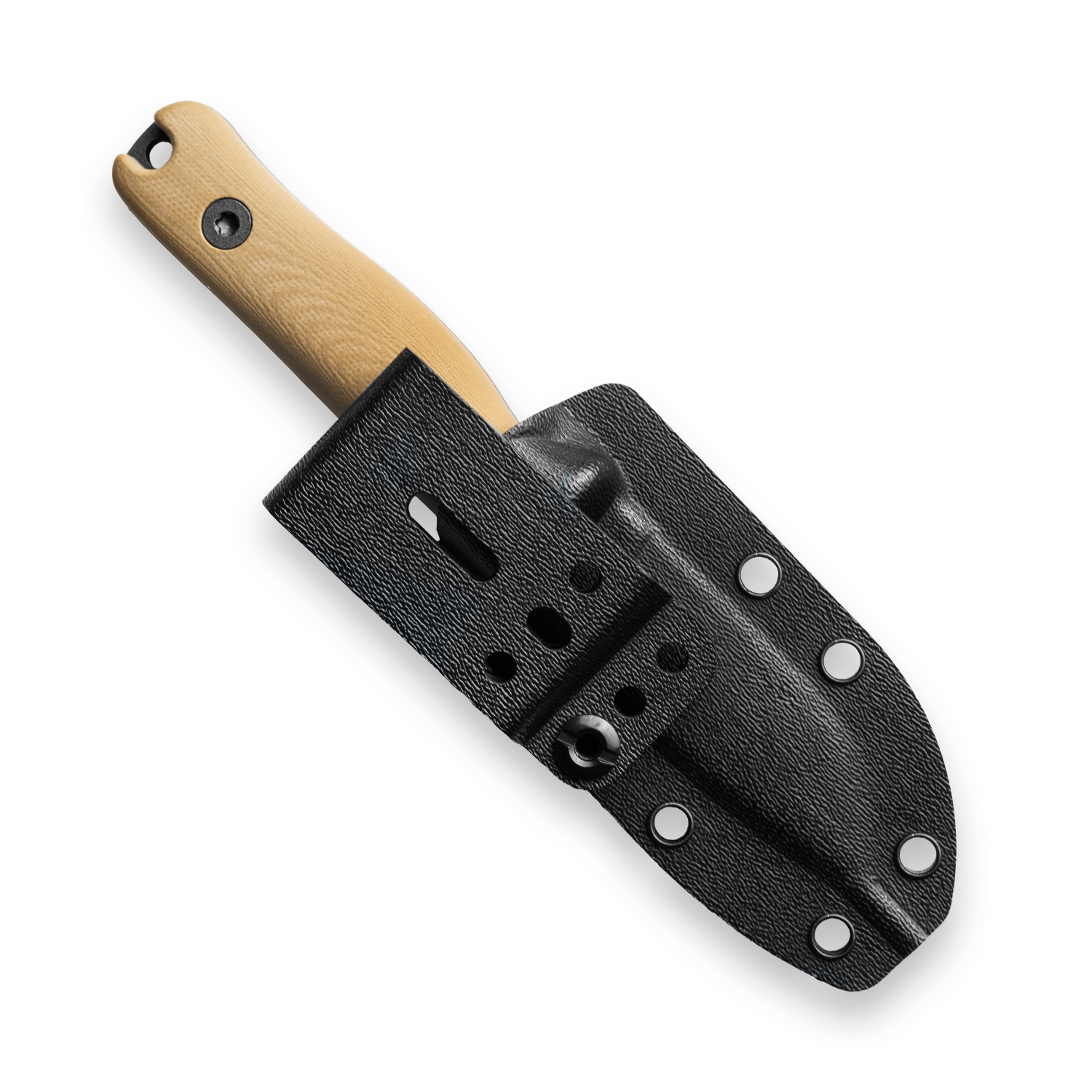 F3XC Extreme Conditions EDC Fixed Blade Knife - CPM 3V Steel, Tungsten Coating, Coyote Tan G10 Handle - Survival, Camping, Hunting & Outdoor Tactical Gear