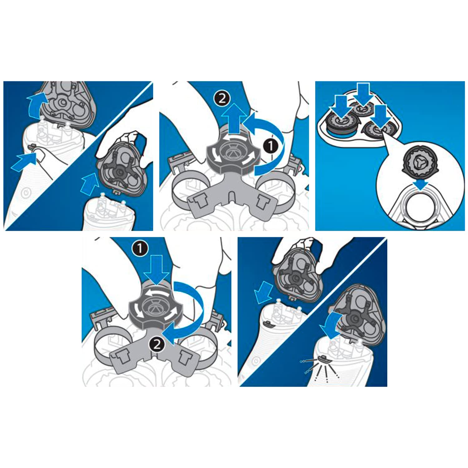 Philips SH30 Replacement Blades for Series 3000 Electric Shavers - Compatible with Philips Norelco Shavers - Perfect for Men's Grooming & Travel Shaving