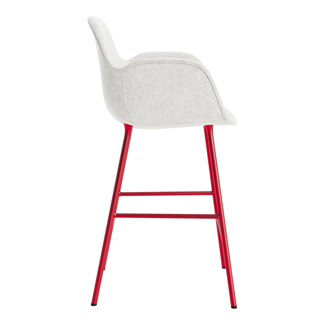 Form Counter Armchair - Fully Upholstered Modern Bar Stool for Kitchen Island, Breakfast Nook & Home Bar Seating