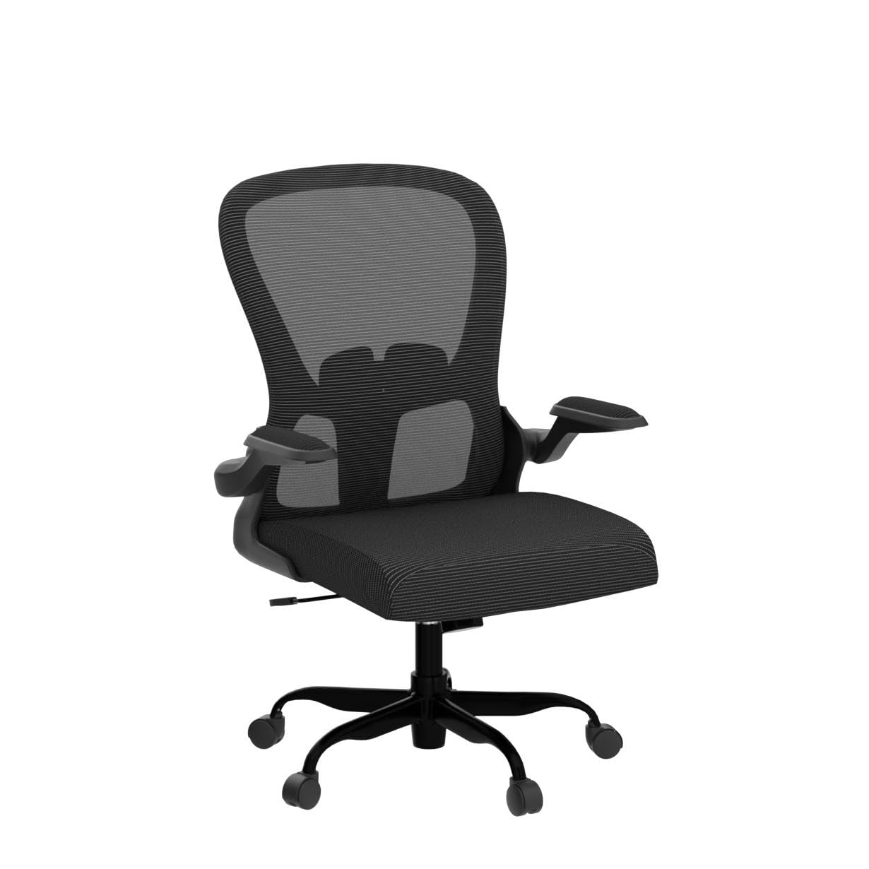 Ergonomic Office Chair with Lumbar Support - Adjustable Height & Flip-Up Arms - Breathable Mesh Swivel Task Chair for Home & Office Use - Perfect for Long Hours of Sitting, Gaming, and Remote Work