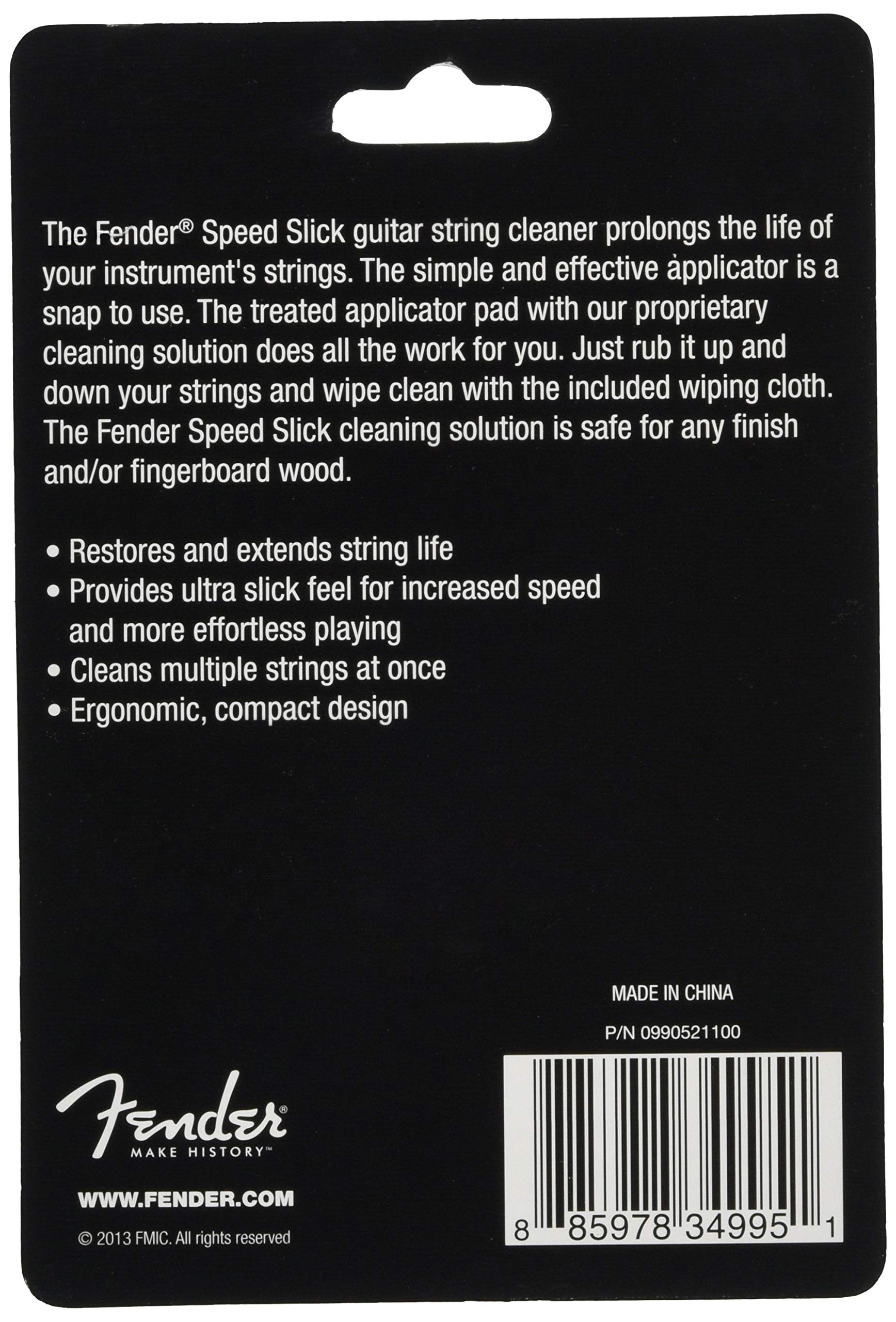 Fender Speed Slick Guitar String Cleaner - Fast-Acting String Lubricant & Protector for Electric & Acoustic Guitars - Perfect for Live Performances & Studio Sessions