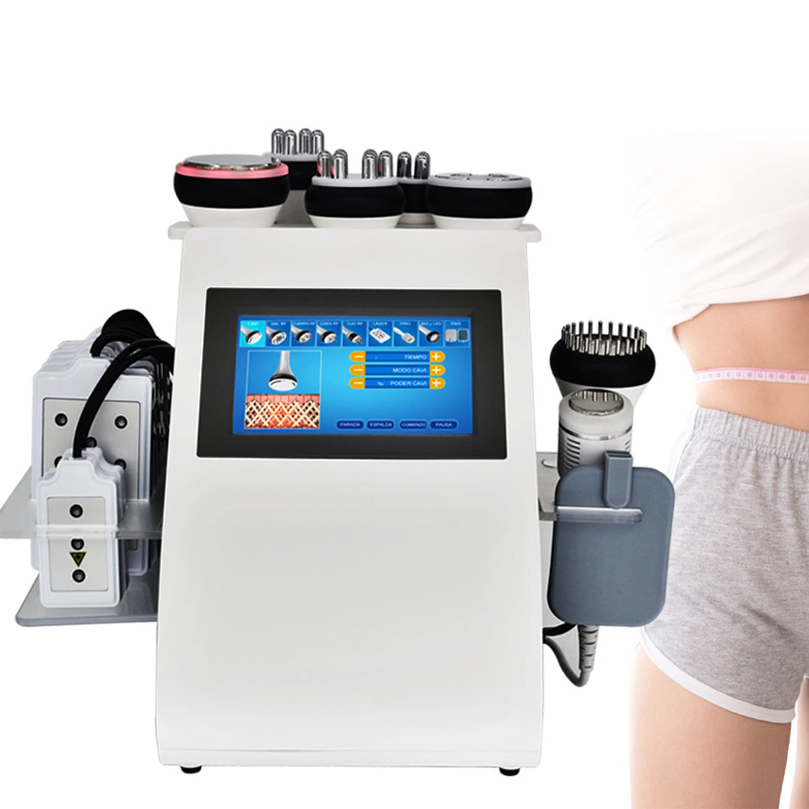 9-in-1 Beauty Machine for Body Sculpting & Facial Care - Cavitation Device for Belly, Waist, Thigh & Arm Fat Reduction - Professional Home Salon Equipment for Skin Tightening & Body Contouring | Perfect for At-Home Spa Treatments & Personal Beauty Routines