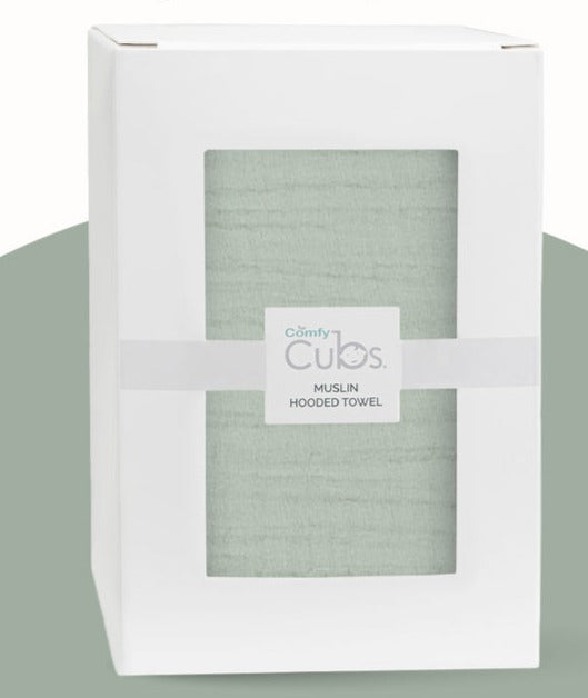 Comfy Cubs Ultra Soft Muslin Cotton Hooded Baby Towel - Newborn Bath & Swim Wrap, Perfect for Infants, Toddlers, and Kids - Ideal for Bath Time, Swimming, Beach, and Spa Days