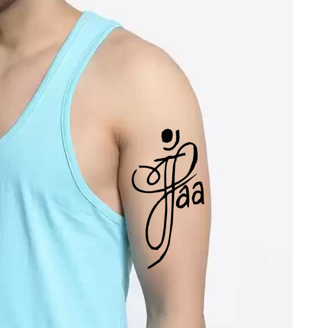 3D Temporary Tattoo Waterproof - Beautiful Floral Design (2x4 inches) for Parties, Festivals & Body Art | Voorkoms Maa Paa