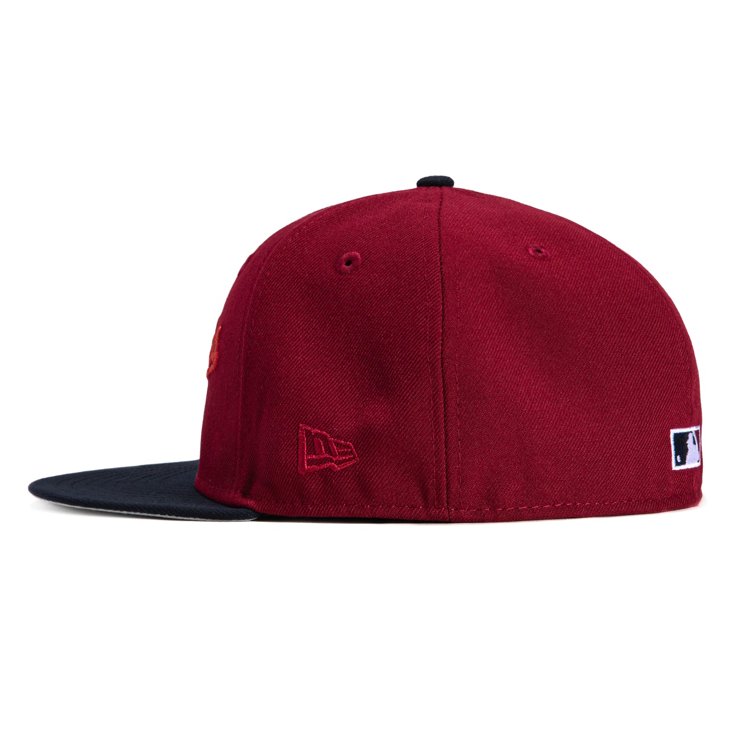 New Era 59Fifty Los Angeles Dodgers 50th Anniversary Stadium Patch Script Hat - Cardinal & Navy - Official MLB Baseball Cap for Men & Women - Perfect for Games, Fan Gear & Streetwear Fashion