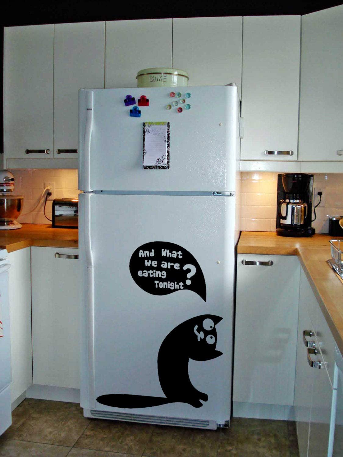 Cute Vinyl Refrigerator Stickers - Funny Die-Cut Food Art Decals for Fridge & Freezer - Removable Peel & Stick Labels - Perfect for Kitchen Decor & Organization