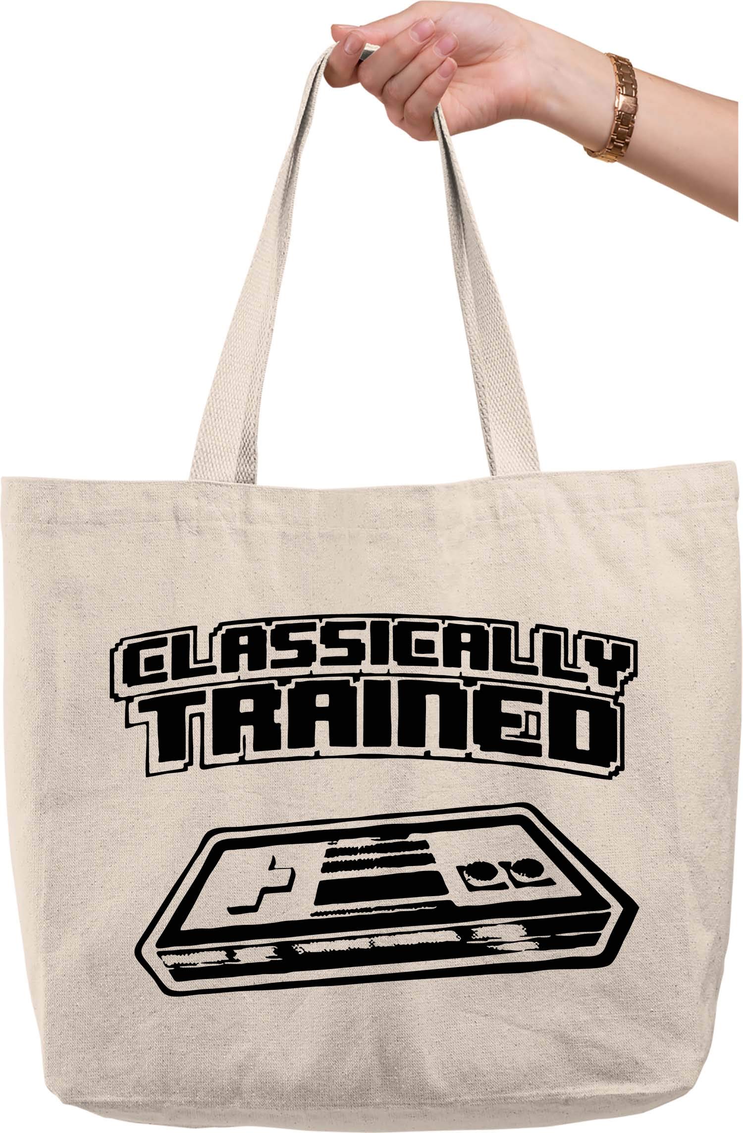 Vintage NES Classic Canvas Tote Bag - Bold Retro Gaming Tote for Everyday Use, Shopping & Funny Gift for Gamers
