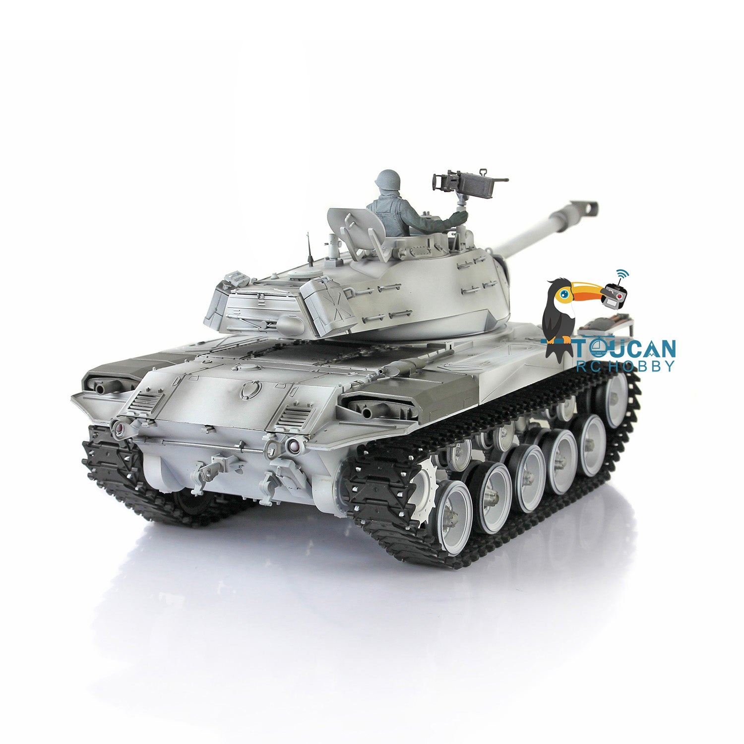 1/16 Henglong Upgraded 7.0 RC Tank Walker - USA Bulldog 3839 RTR Remote Control Tank with Smoking System, Steel Gearbox & Metal Tracks | Military Model Collection, Battle Simulation, Outdoor Play for Adults & Kids