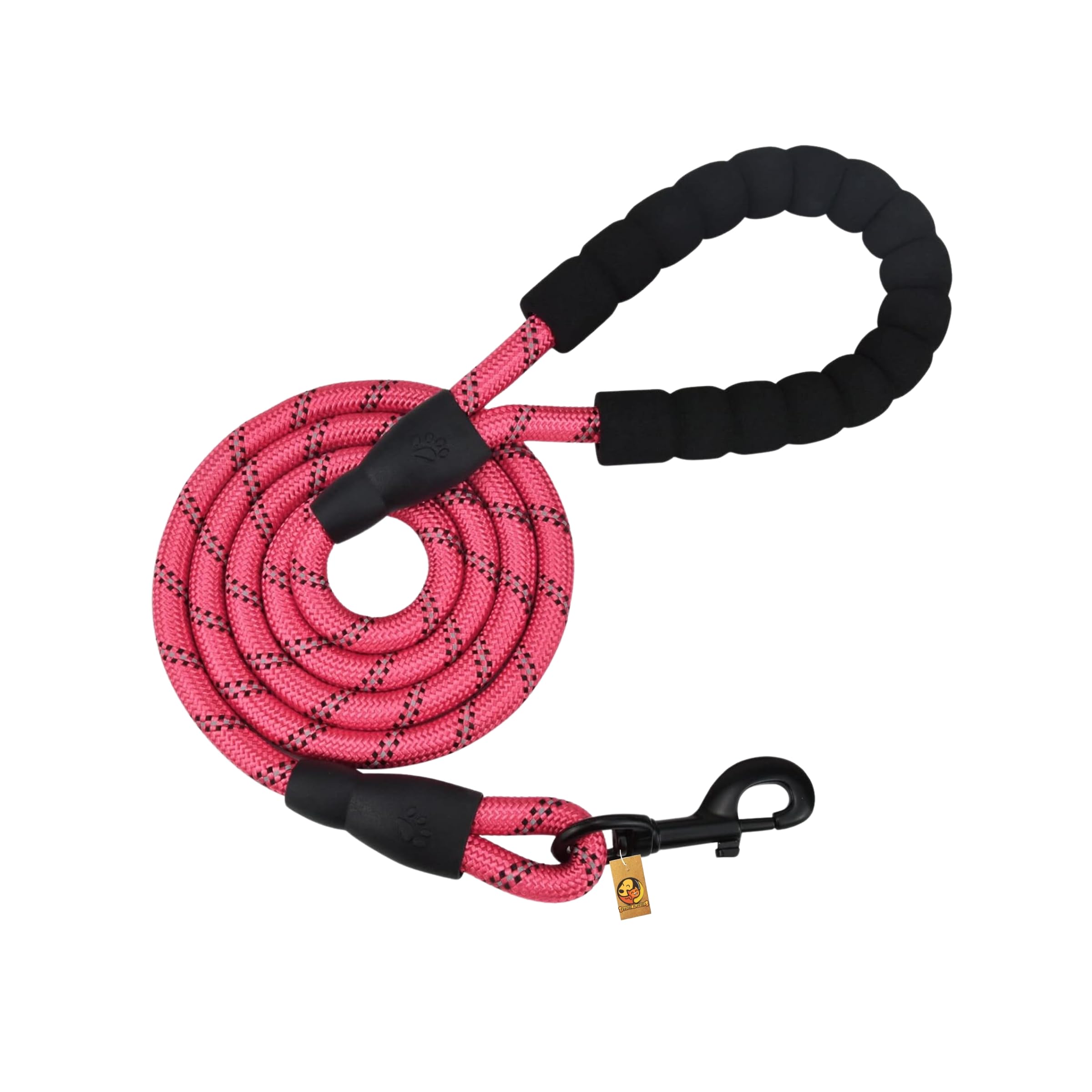 **5FT Reflective Dog Leash for Small to Medium Dogs - Heavy Duty Training & Walking Rope with Soft Padded Handle, Durable Hook - Perfect for Night Walks, Jogging & Outdoor Adventures (Color May Vary)**