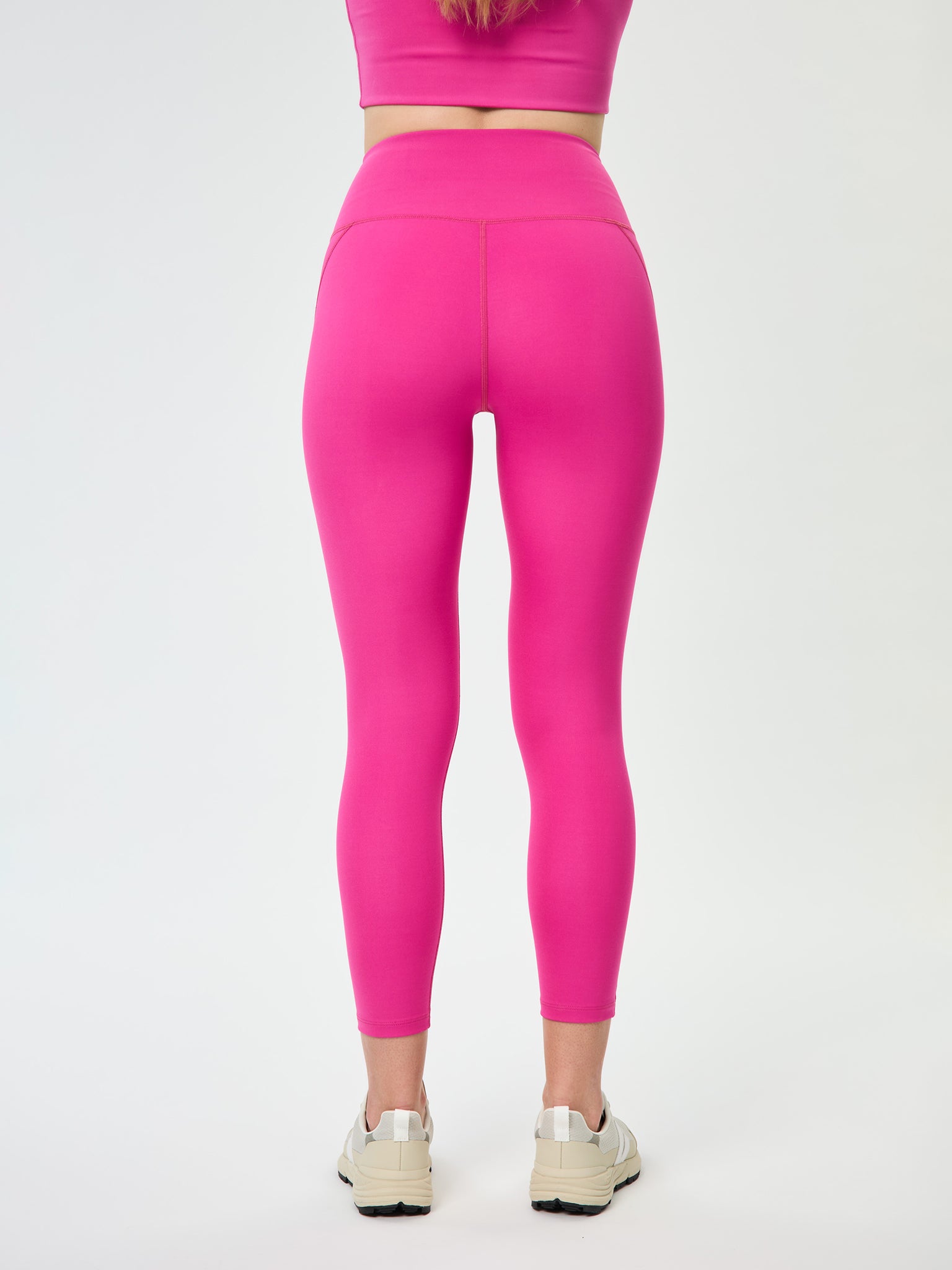 Girlfriend Collective High Waist Compressive 7/8 Leggings for Women - Ultraviolet Purple Yoga Pants for Workout, Running & Lounge Wear