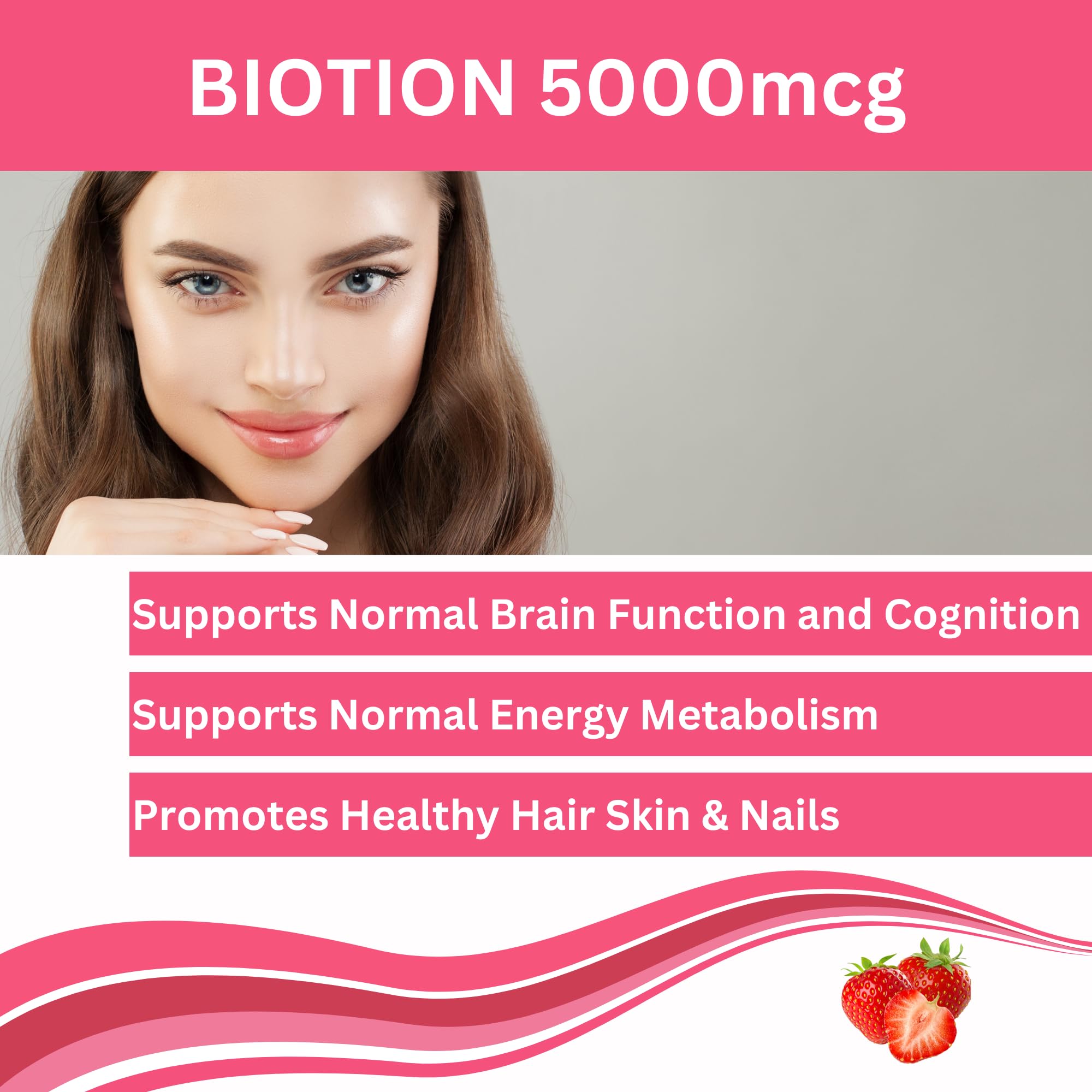 Halal Biotin Gummies for Hair Growth, Skin & Nails - Vitamin B7 Supplement for Strong Nails, Clear Skin & Fat Metabolism - Gelatin Free, Non-GMO, Gluten Free - 90 Count - Perfect for Daily Beauty & Wellness Routine