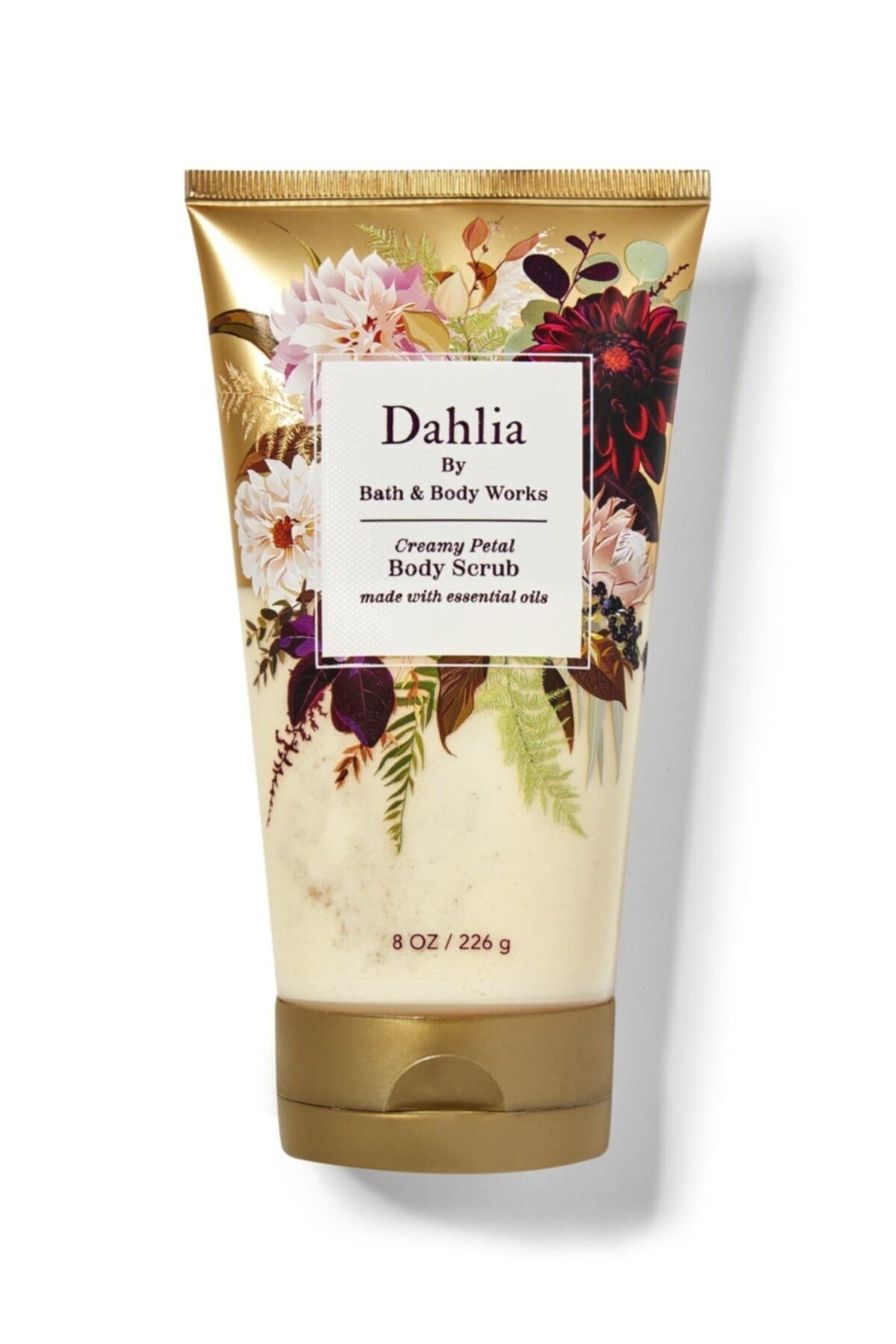 Bath and Body Works Dahlia Exfoliating Body Scrub - 8 oz Full Size with French/English Bilingual Label - Perfect for Spa Day & Gift Sets