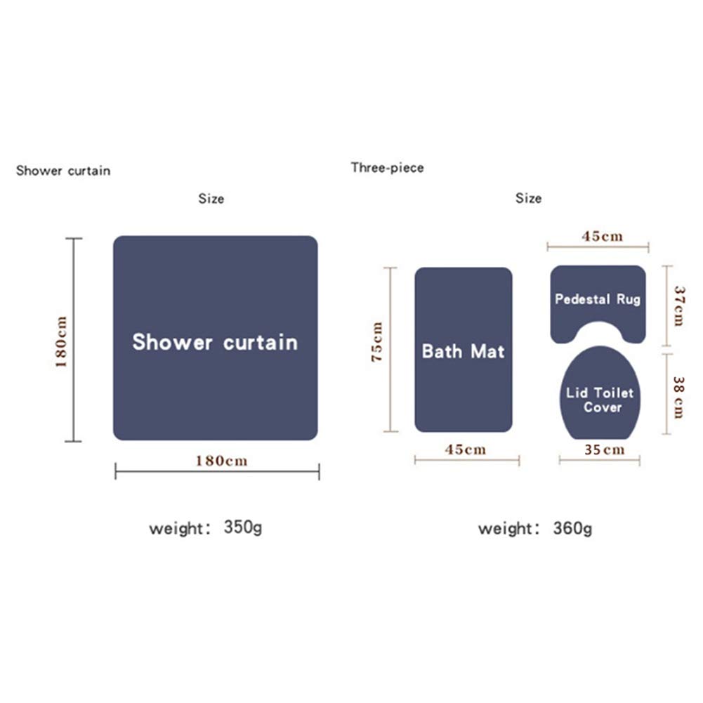 Ochine Valentine's Day Shower Curtain Set - Waterproof Polyester Bathroom Decor with Red Hearts, Trees & Gnome Design, Includes 12 Hooks - Perfect for Romantic Bathrooms, Couples' Gifts & Holiday Decor