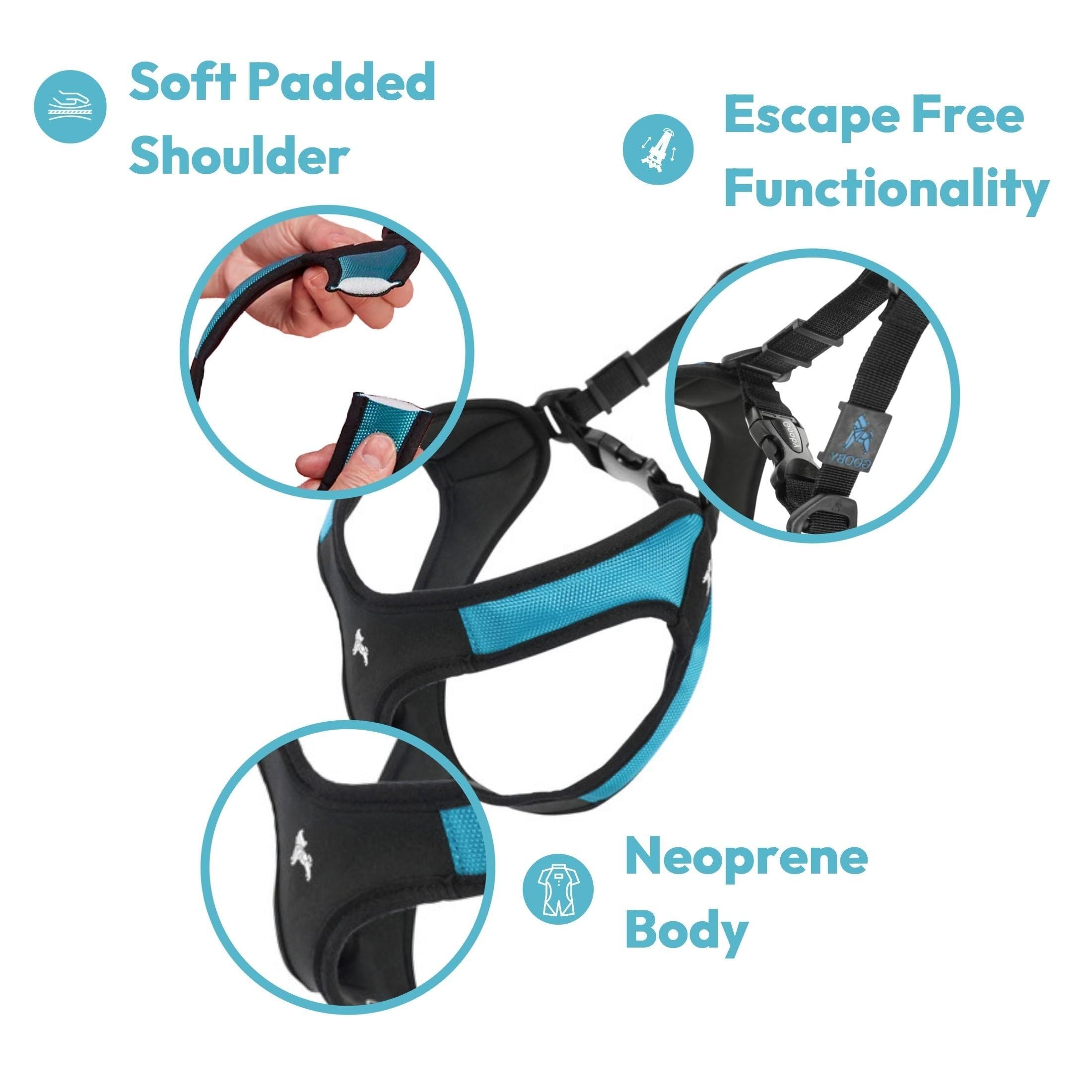 Gooby Escape Free Easy Fit No Pull Dog Harness - Small, Red - Step-in Design with Quick Release Buckle - Perfect for Small & Medium Dogs - Walking, Hiking & Travel Adventures