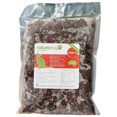 Premium Nature Dog Kangaroo Frozen Raw Dog Food - 2kg (4.4 lbs) | Grain-Free, High-Protein, All-Natural | Perfect for Sensitive Stomachs & Active Dogs