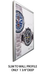 8.5x11 Poster Frame - SwingFrame Wide Face Metal Display with Swing Open & Quick Change - Perfect for Home, Office, and Gallery Wall Decor