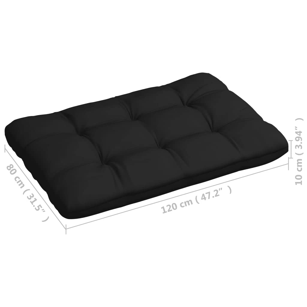 FAMIROSA 7-Piece Outdoor Pallet Sofa Cushion Set - Waterproof Seat, Back & Side Cushions for Garden, Patio, Deck & Indoor Furniture (Black) | Perfect for Lounging, Entertaining & Relaxing in Your Outdoor Living Space