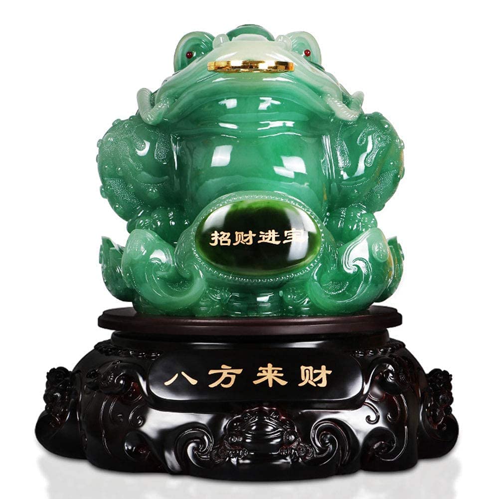 Lucky Money Frog Statue - Feng Shui Three-Legged Wealth Toad for Home & Office Decor | Attracts Prosperity & Good Fortune | Perfect for Desk, Living Room or Business Display