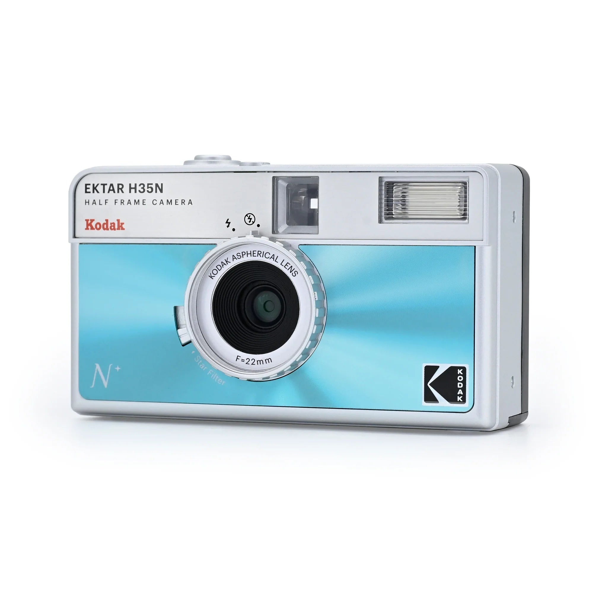 Kodak Ektar H35N Half Frame 35mm Film Camera - Glazed Blue | Vintage Style Compact Camera for Travel, Street Photography & Everyday Use