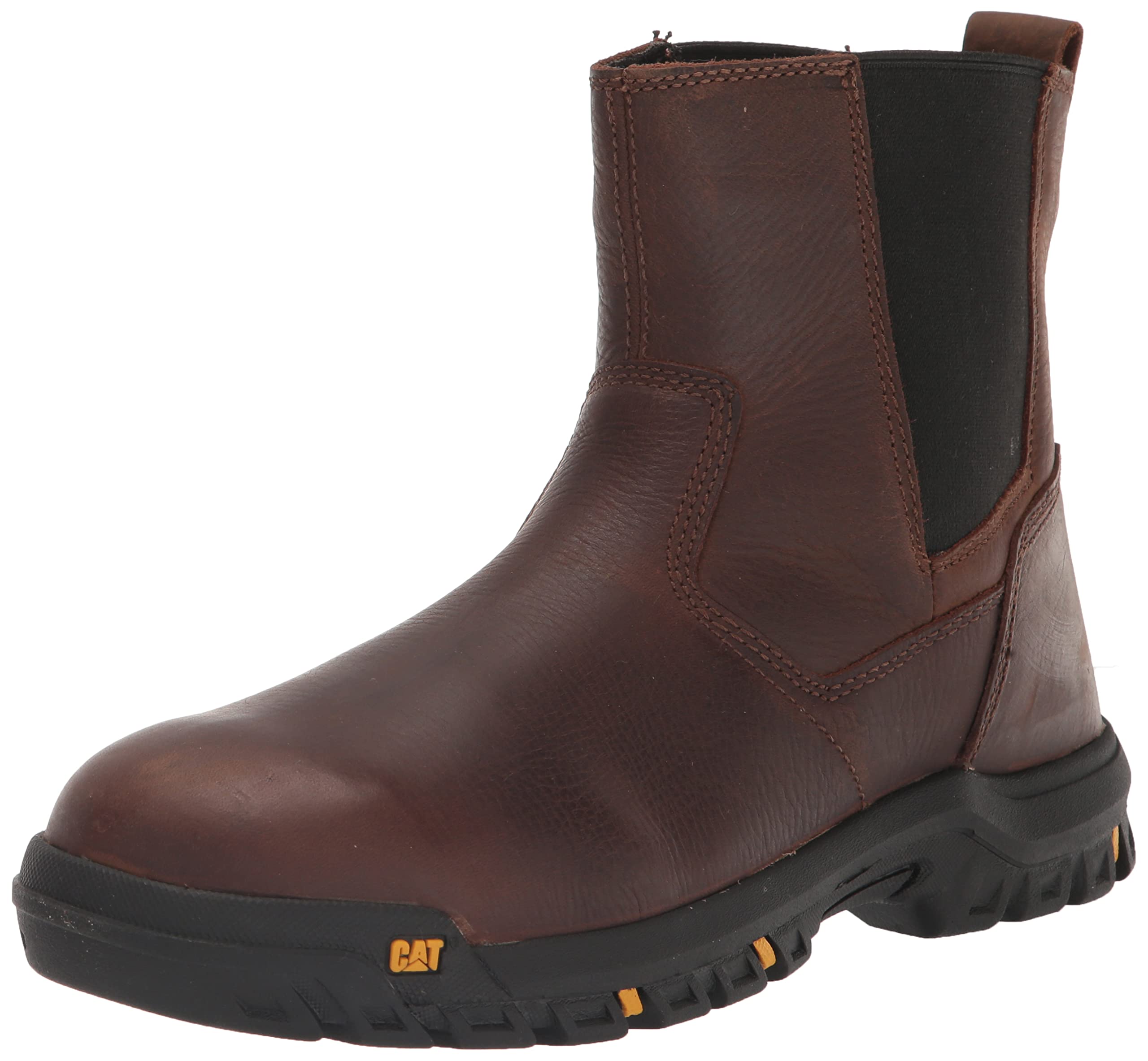 CAT Men's Wheelbase Steel Toe Construction Boot - Waterproof Work Boots for Heavy Duty & Outdoor Jobs - Ideal for Construction, Landscaping & Industrial Work