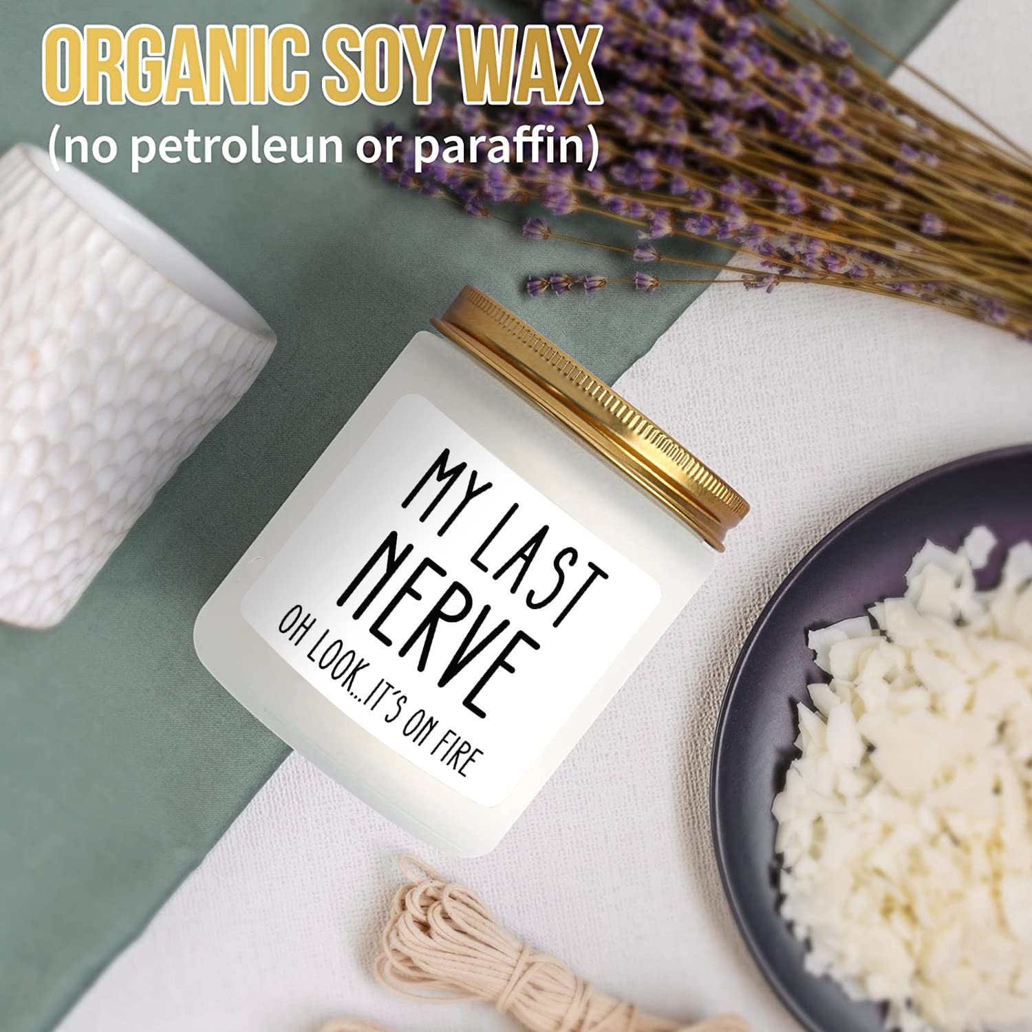 Lavender Scented Candles - Perfect Gifts for Women, Mom, BFF, Girlfriend & Sister | Birthday, Christmas & Valentine's Day Presents | Relaxing Aromatherapy for Home, Spa & Meditation