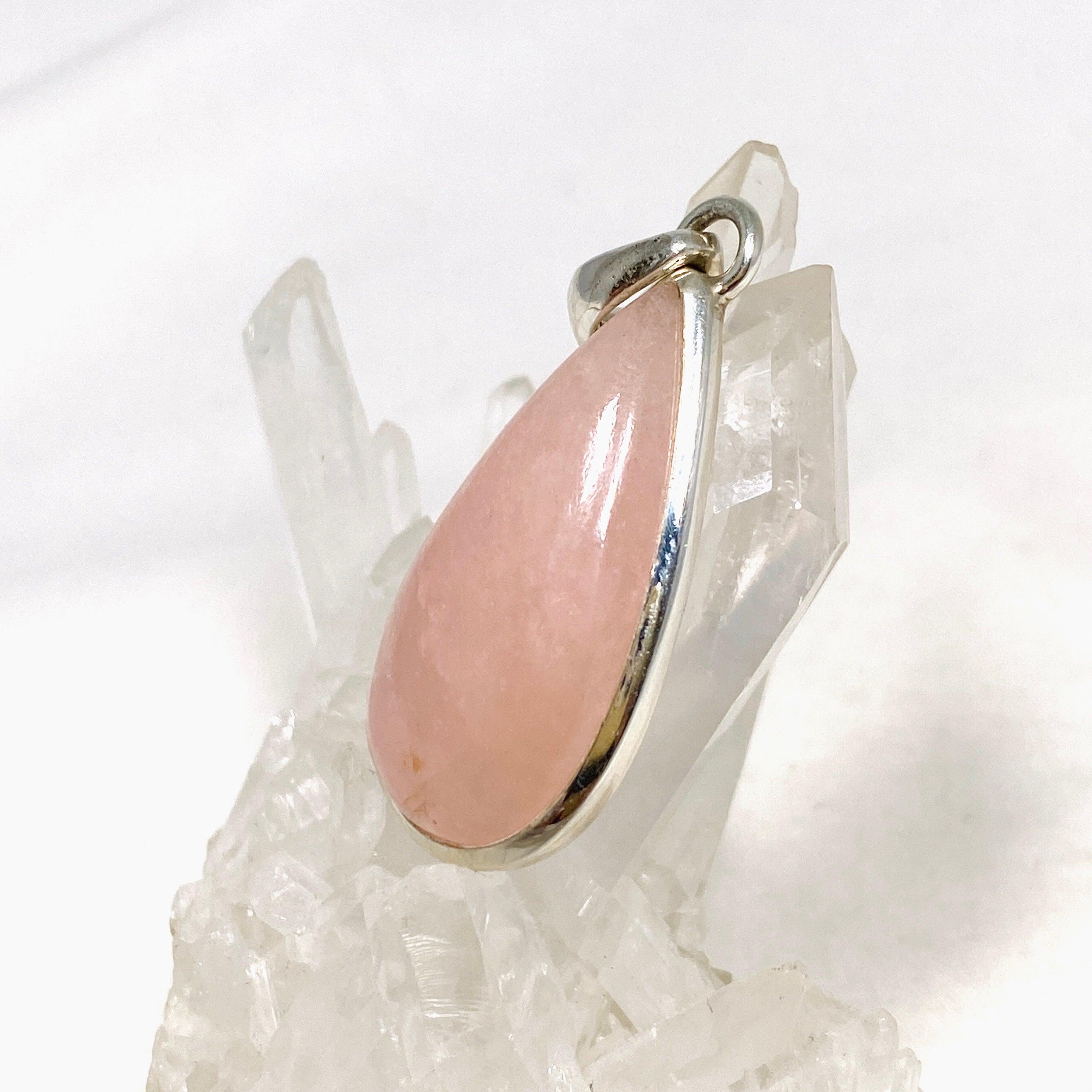 Morganite Teardrop Pendant Necklace - 14K Rose Gold Gemstone Jewelry for Women | Perfect for Weddings, Anniversaries & Romantic Gifts