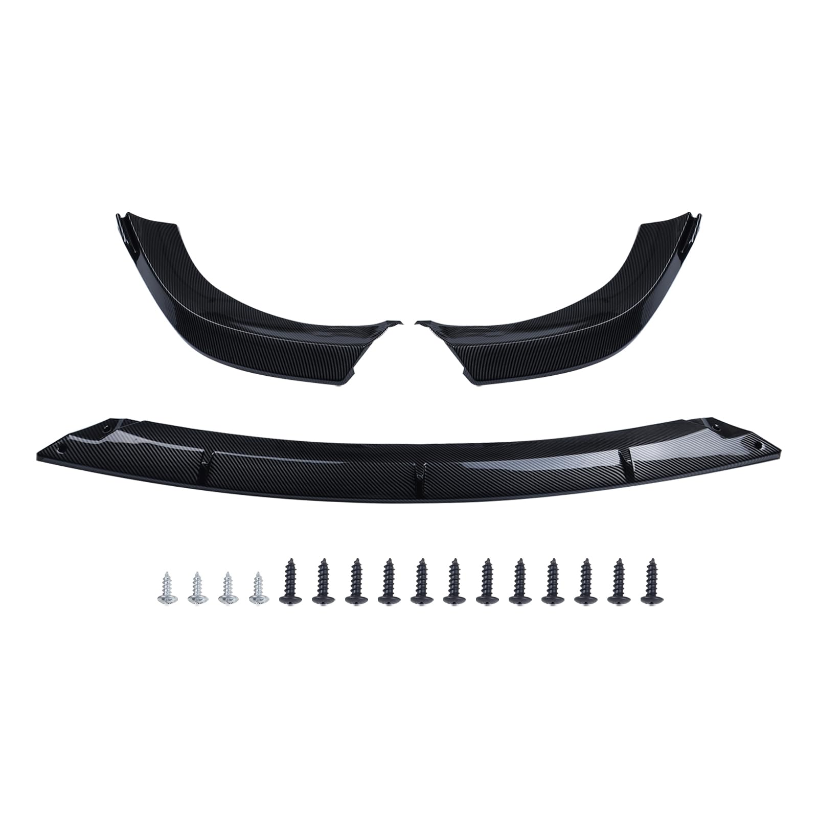 Glossy Carbon Fiber Front Bumper Lip Spoiler for 2014-2021 Jeep Grand Cherokee SRT & 2018-2021 Trackhawk - Splitter Wing Body Kit Air Dam Accessories - Perfect for Off-Roading & Car Shows
