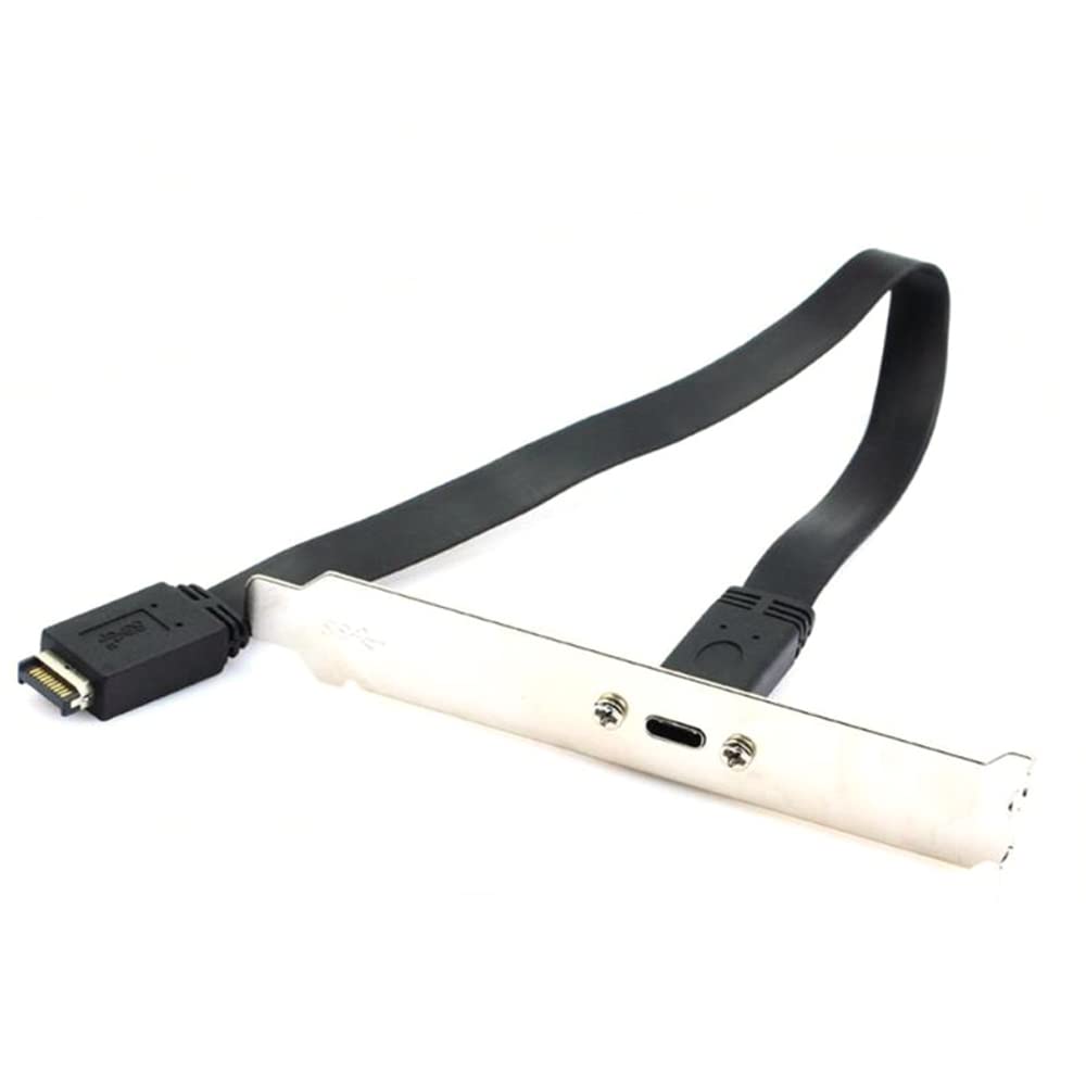 1PC 30cm USB 3.1 Type E Male to USB-C Female Front Panel Header Extension Cable - Motherboard Connector Wire for PC Build, Gaming Rig & Workstation Setup