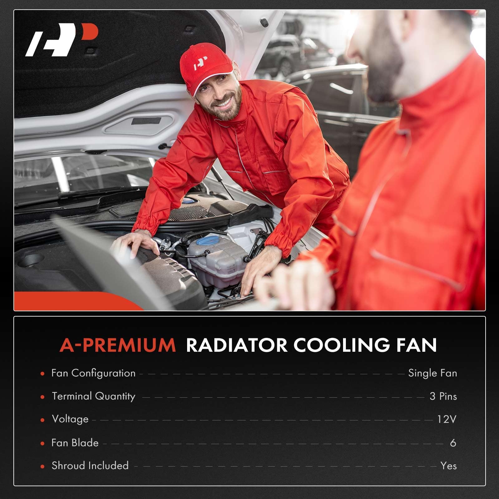 Premium Brushless Motor Engine Radiator Cooling Fan Assembly with 6 Blades - Compatible with BMW E70 X5 2007-2010 Models (Replaces OEM# 17427598738, 17427537357) - Perfect for Engine Overheating Prevention & Summer Driving Protection