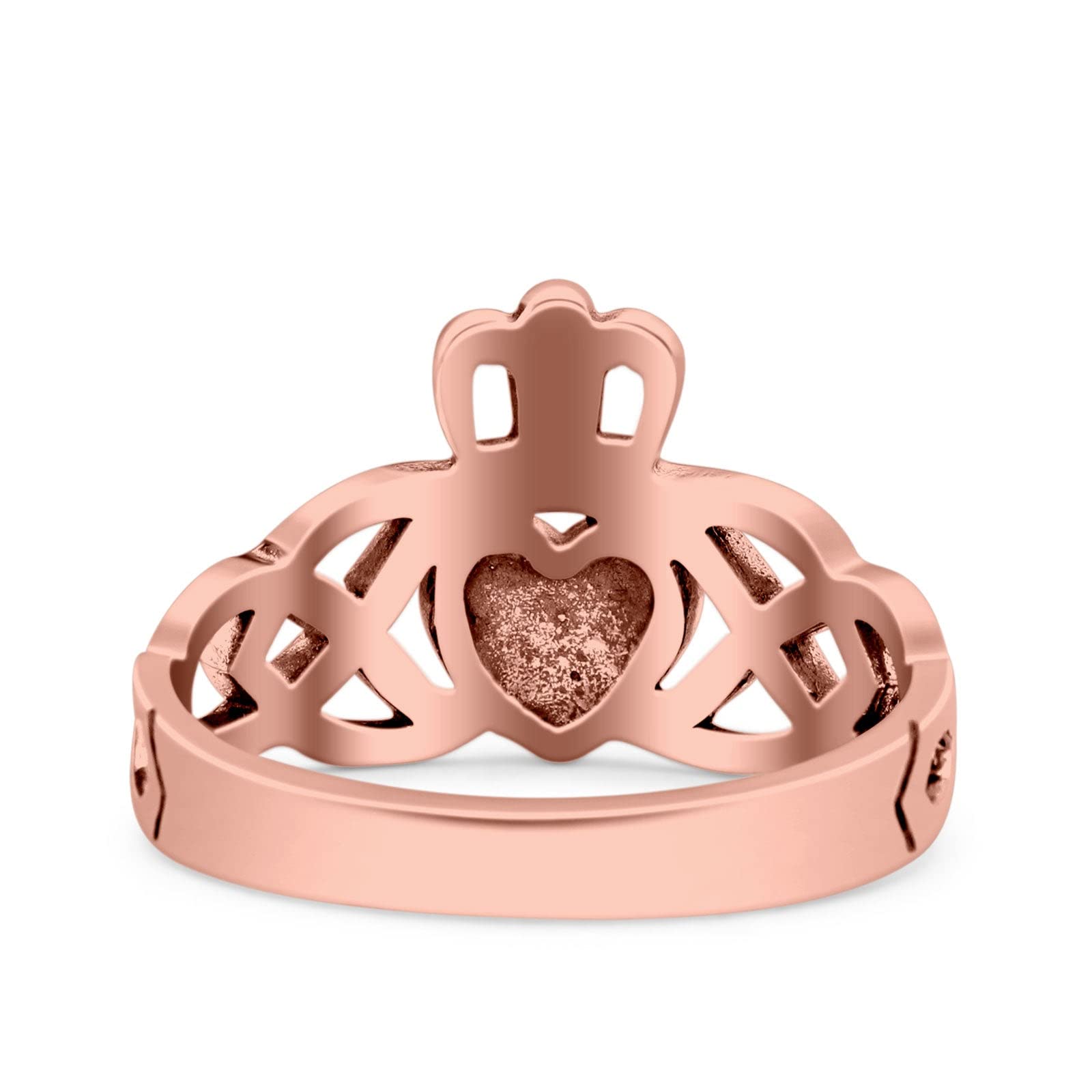 Blue Apple Co. Celtic Claddagh Infinity Trinity Weave Oxidized Statement Thumb Ring - 925 Sterling Silver Irish Jewelry for Women & Men - Perfect for Weddings, Anniversaries & Gifts