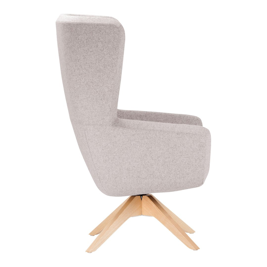Arca Lounge Armchair with Solid Wood Base - Modern Accent Chair for Living Room, Bedroom, or Office