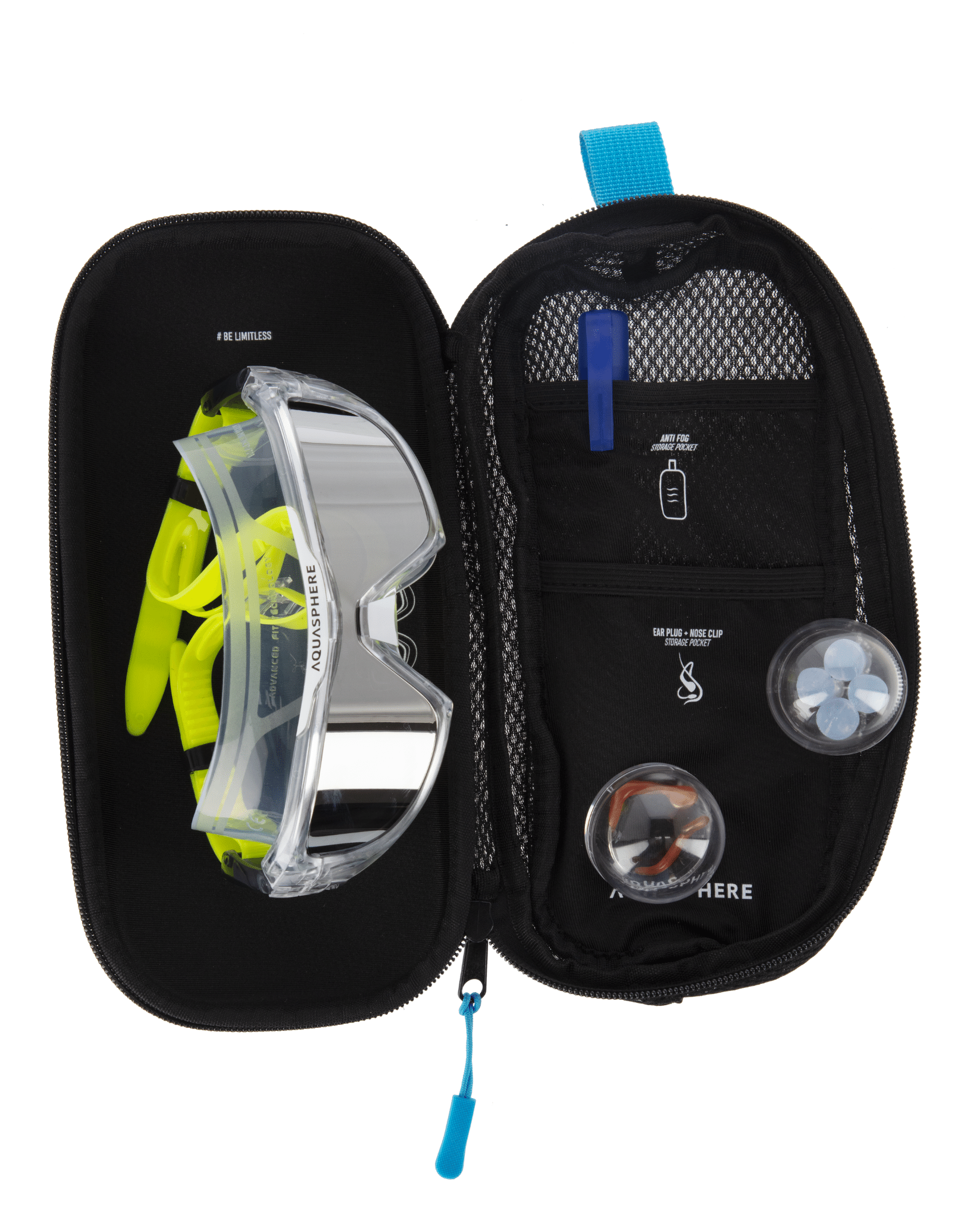 Premium XL Face Mask Storage Case - Black & Blue - Perfect for Travel, Gym, and Everyday Use