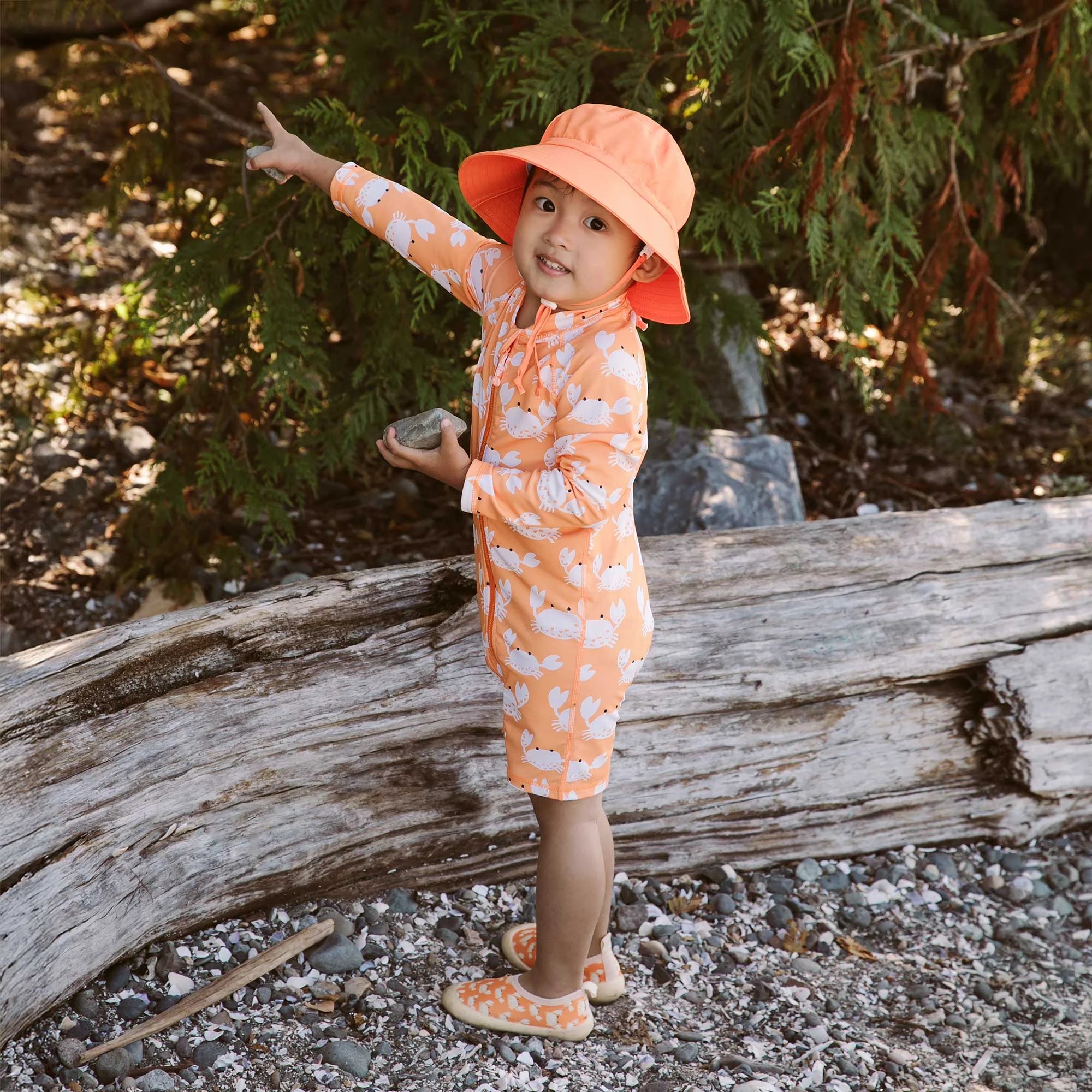 Jan & Jul Crabby Crab One Piece UV Sun Suit for Baby Girls & Boys - UPF 50+ Sun Protection Swimwear for Beach, Pool & Outdoor Activities