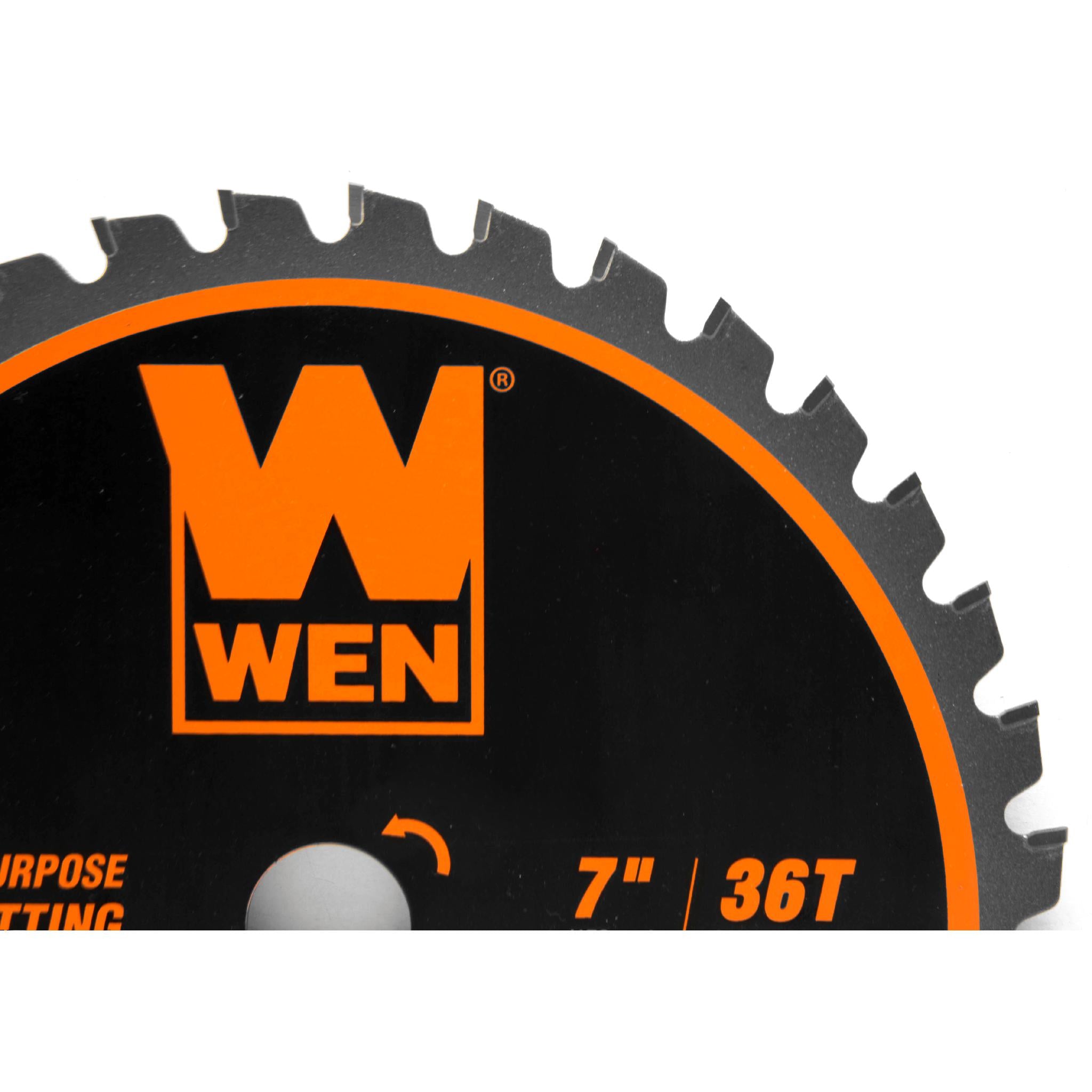 WEN BL0736 7-Inch 36-Tooth Carbide-Tipped Professional Steel Cutting Saw Blade - Perfect for Metalworking, DIY Projects, and Construction Use