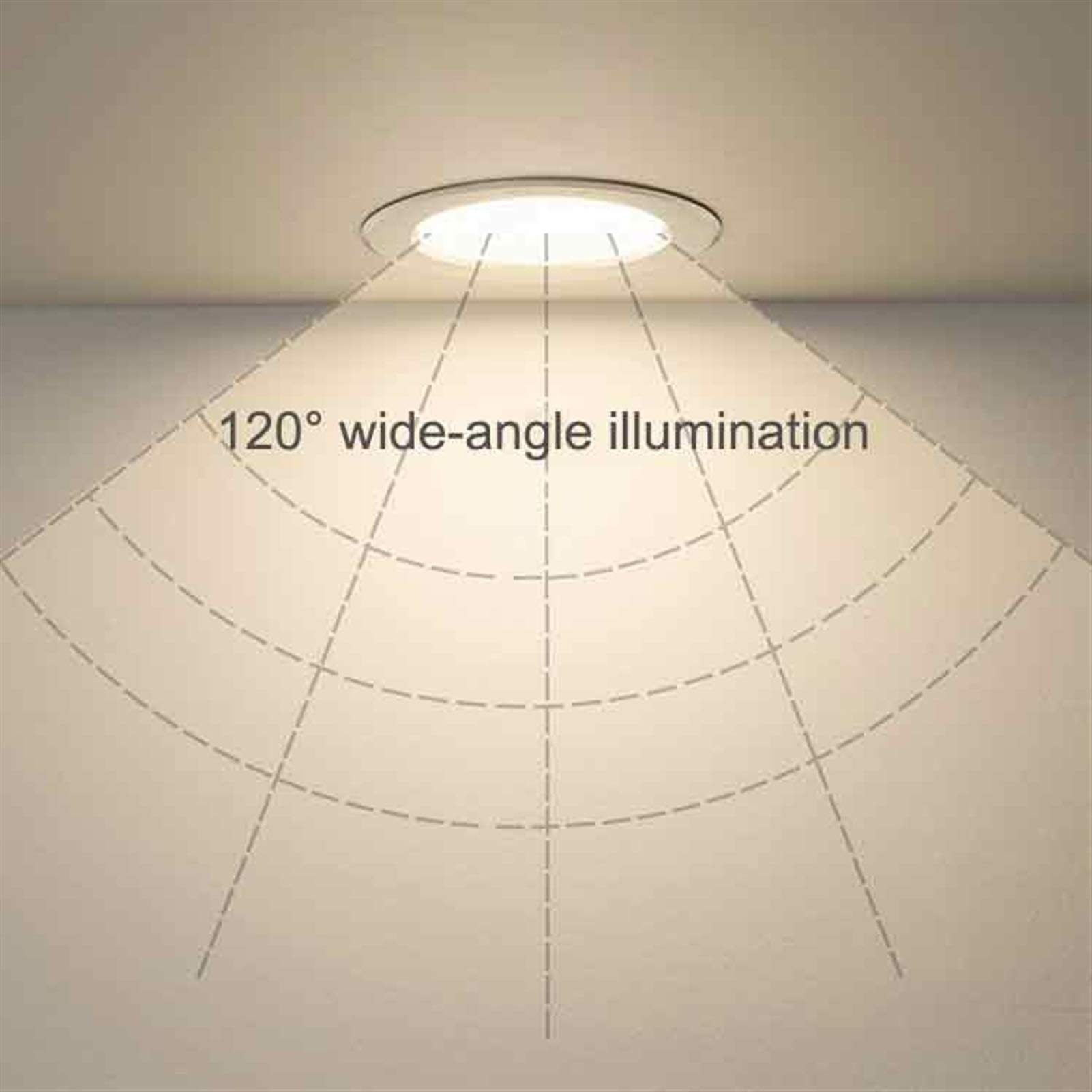 10Pcs 6W Dimmable LED Recessed Ceiling Lights - 3 Color Changing Downlight with Aluminum Alloy Panel - 7-9cm Hole Size for Living Room, Bedroom, Kitchen & Hallway Lighting (Black)