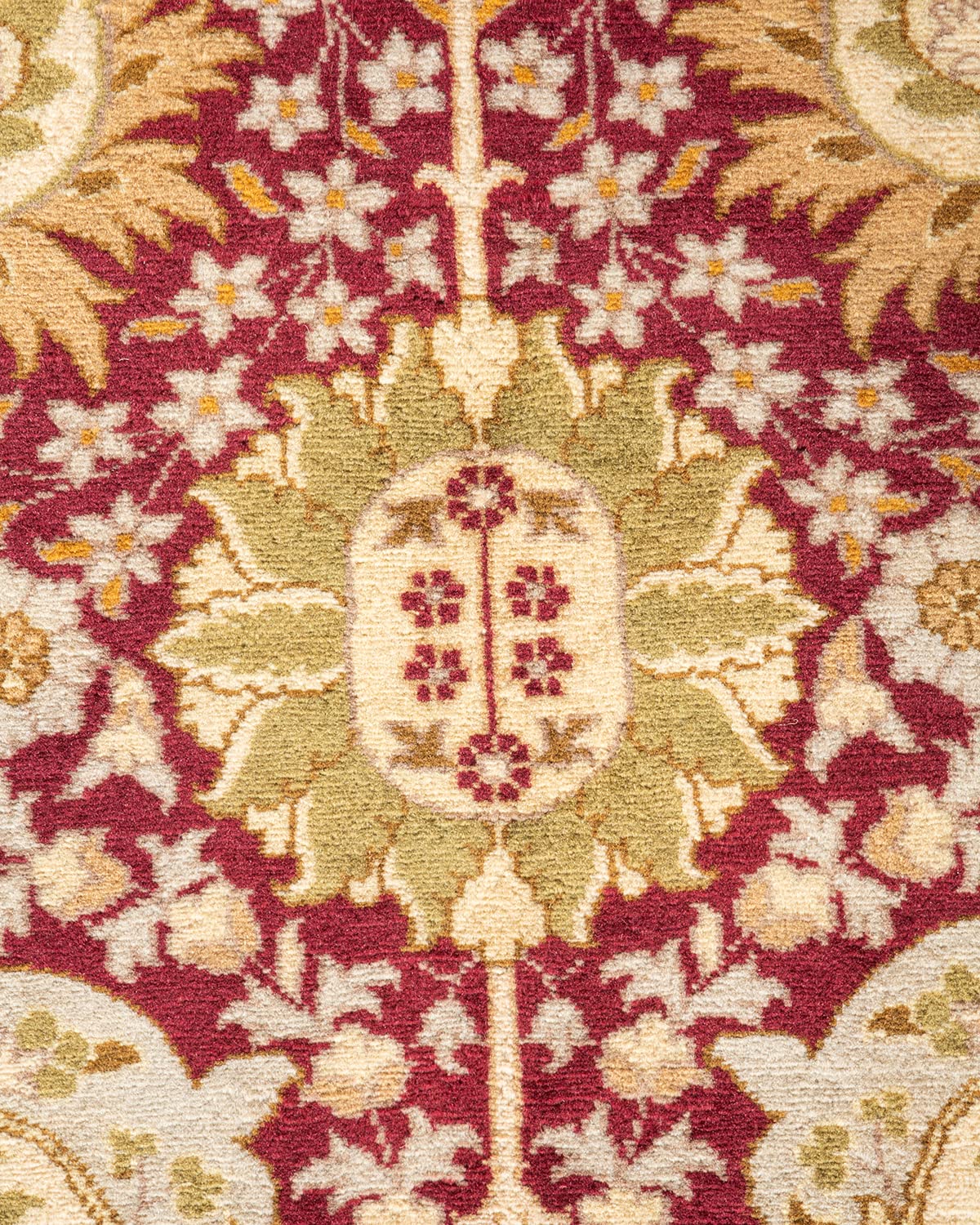 Handmade Wool Oriental Mogul Purple 8x10 Area Rug - Traditional Hand-Knotted One-of-a-Kind Design for Living Room, Bedroom & Dining Room Decor