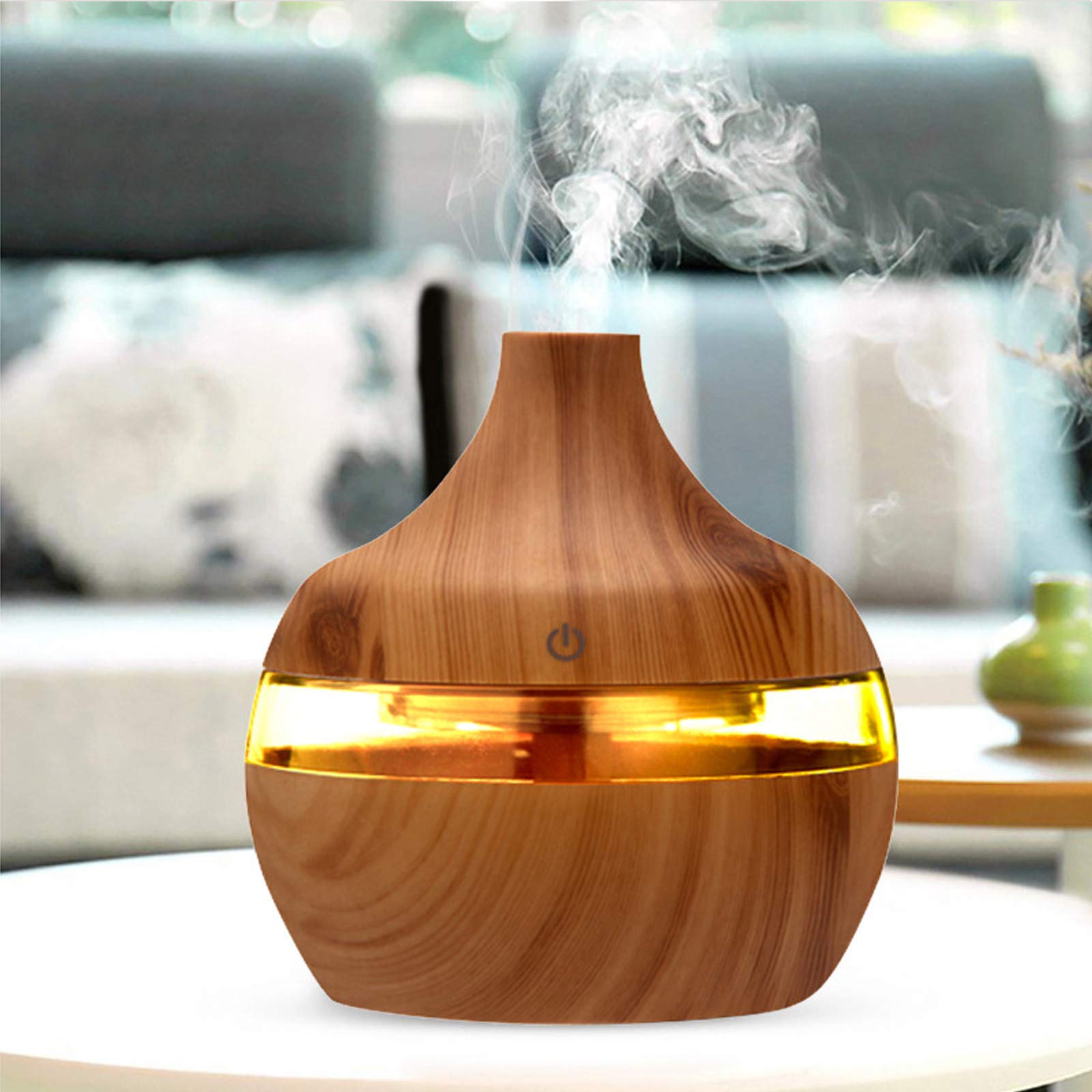 300ML Large Capacity Cool Mist Humidifier - Portable Desk Humidifier for Home, Bedroom & Office - Ultra Quiet Air Moisturizer with Night Light - Perfect for Dry Air Relief, Baby Nursery & Workspaces