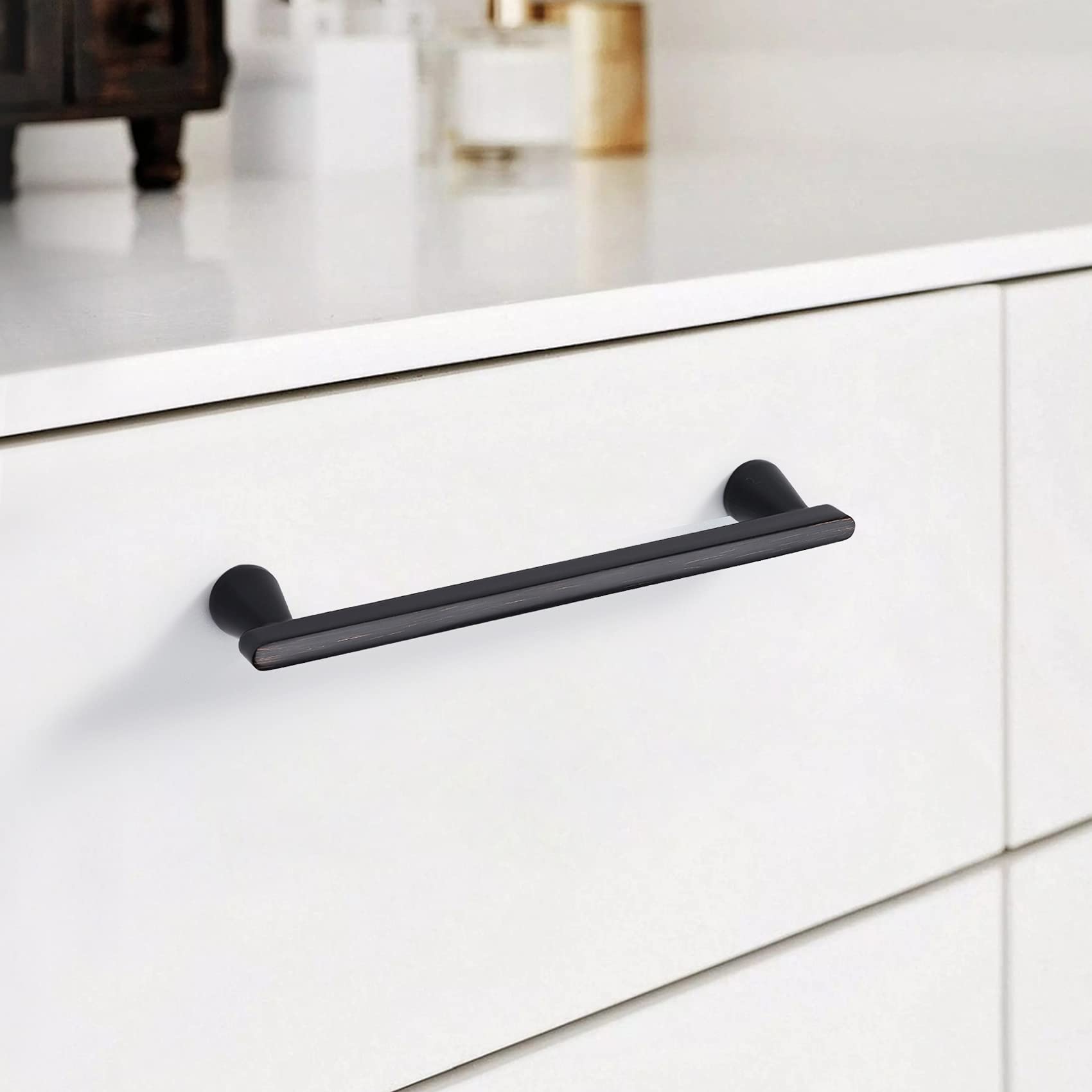 25-Pack Oil-Rubbed Bronze Cabinet Handles - 5 Inch Hole Center Drawer Pulls for Bathroom, Bedroom & Wardrobe - Durable Cabinet Hardware for Dressers, Kitchen Cabinets & Furniture Upgrade