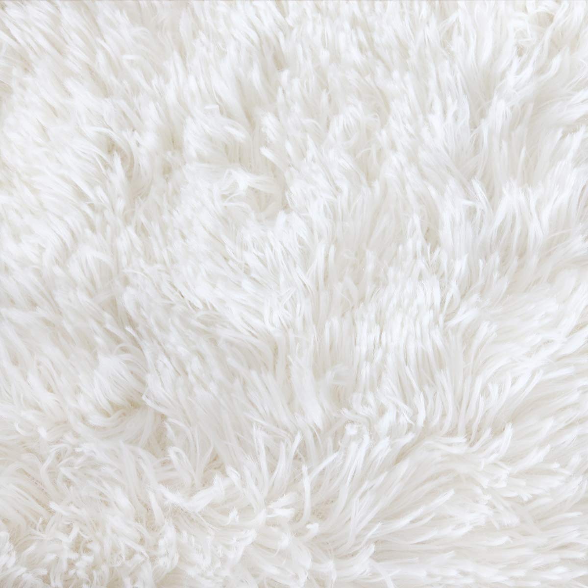 Sleepwish 20x54 Inch Fluffy Sherpa Body Pillow Cover with Zipper Closure - Soft Long Pillow Case for Adults (White) - Perfect for Bed, Sofa & Pregnancy Comfort