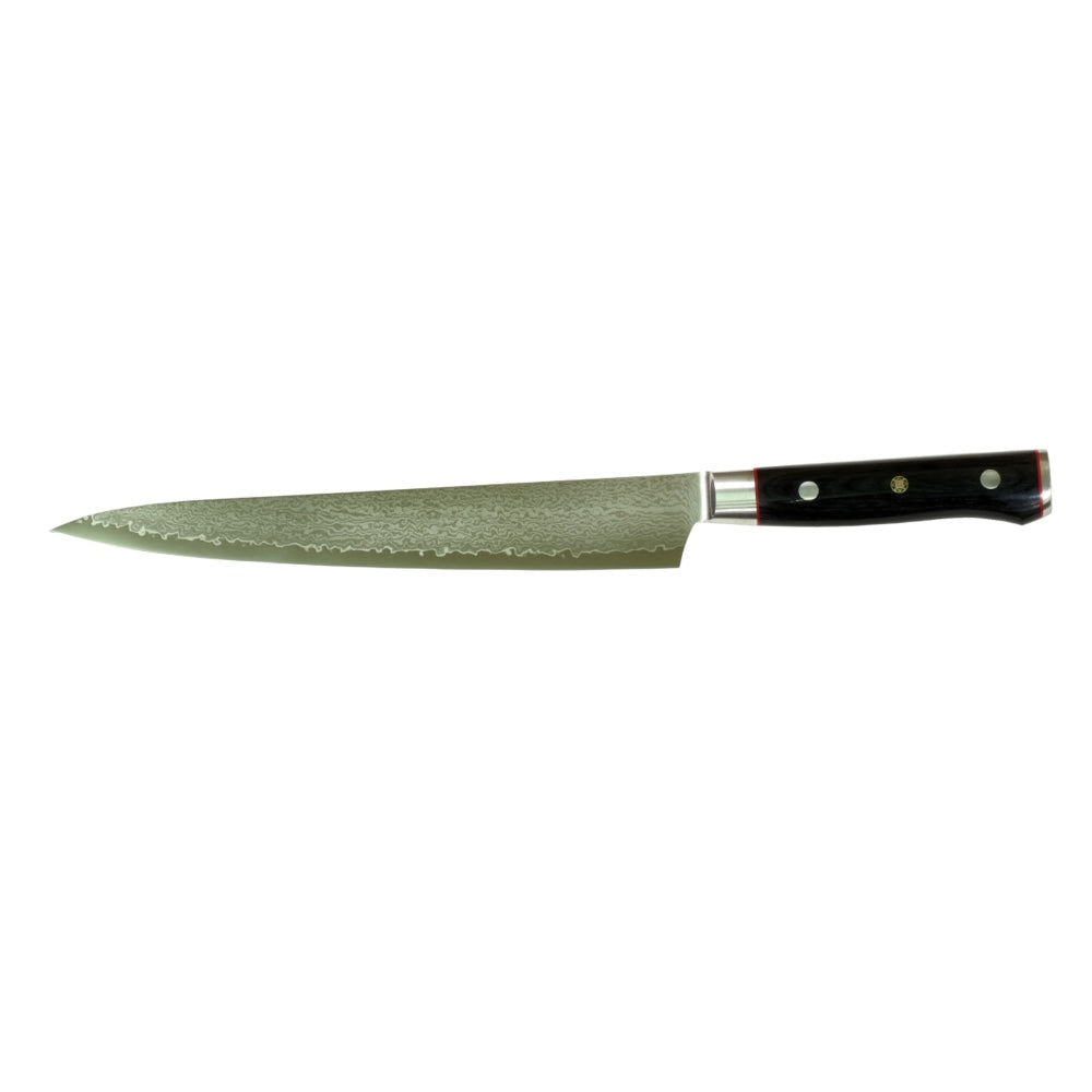 Premium Mcusta Zanmai Classic Pro Sujihiki Knife - 240mm VG-10 Core Damascus Steel Blade - Japanese Kitchen Knife for Slicing Meat, Sushi & Precision Cutting - Perfect for Chefs & Home Cooks