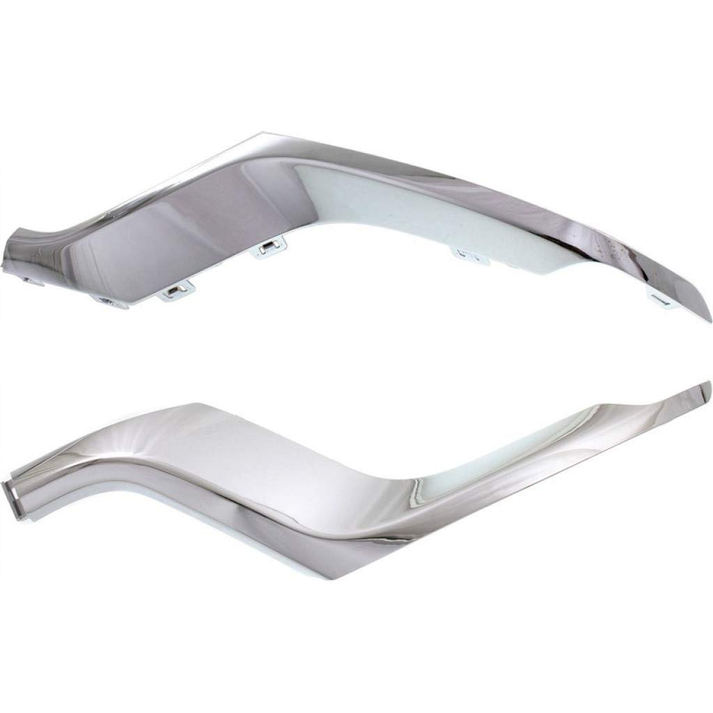 Jeep Grand Cherokee Bumper Trim Set 2014-2016 - Front Outer Chrome Molding Applique (Driver & Passenger Side) CH1046104 + CH1047104 | Perfect for Off-Road Protection & Enhanced Vehicle Appearance