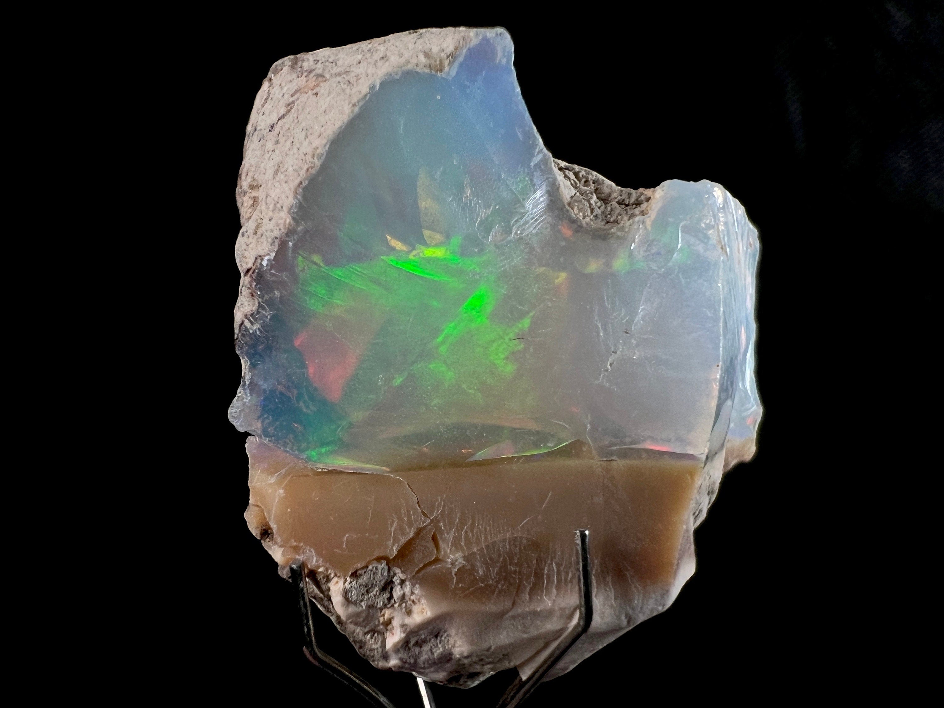 Premium 4A Welo Opal Raw Crystal - Certified Cutting Grade Opal Gemstone for Jewelry Making | Natural Ethiopian Opal for Rings, Necklaces & DIY Craft Projects