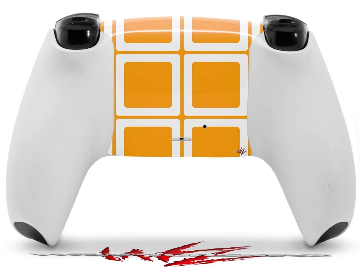 Sony PS5 DualSense Skin Wrap - Squared Orange for Gaming Protection